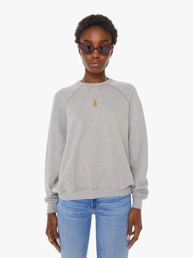 Mother The Biggie Concert Sweatshirt Heather Grey Baumwolle