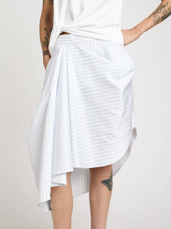 J.W.Anderson Shirts Draped Hemd Weiß Blau Anker