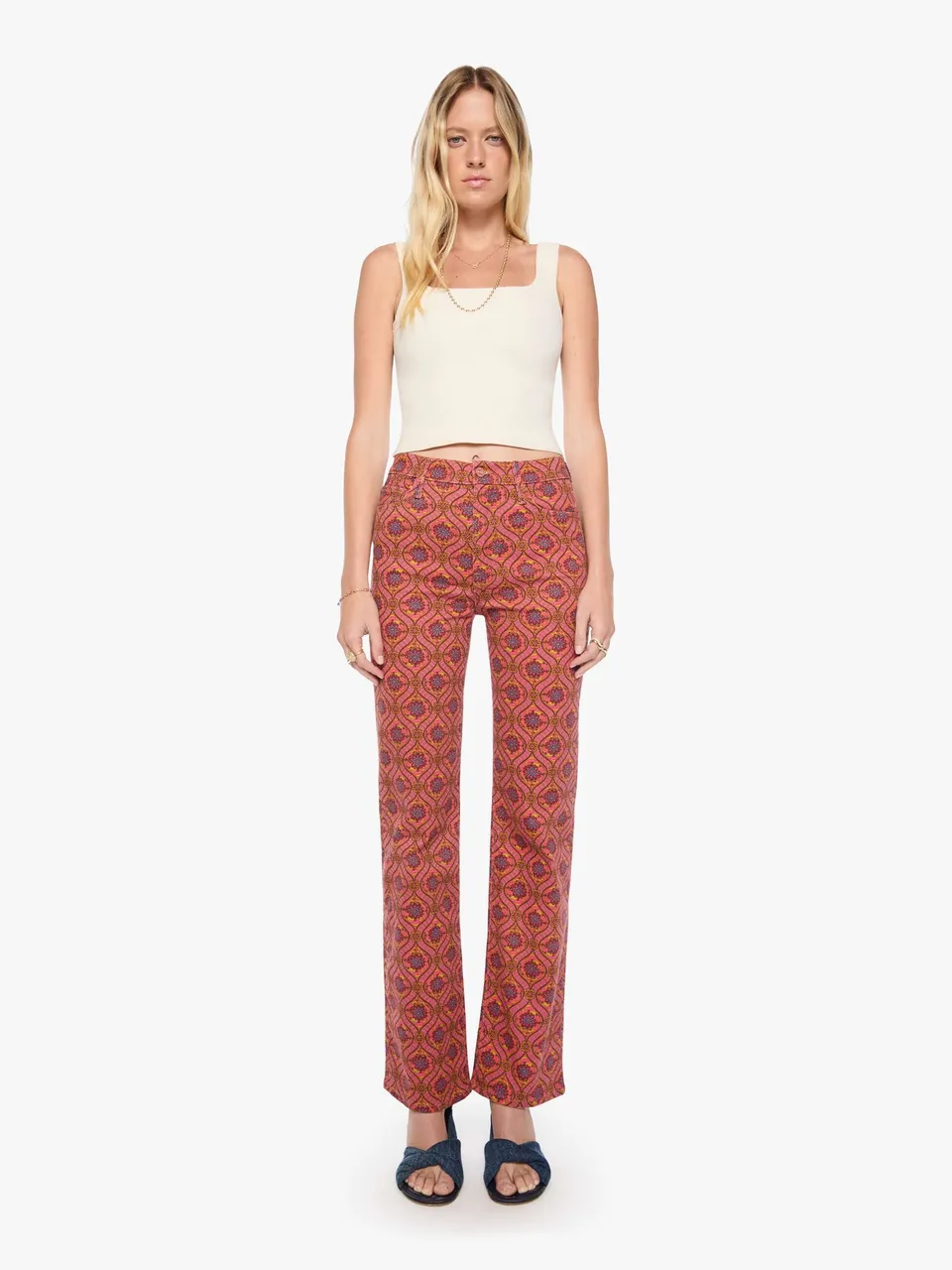 Mother Denim The Kick It Jeans Antivenom Print High-Rise