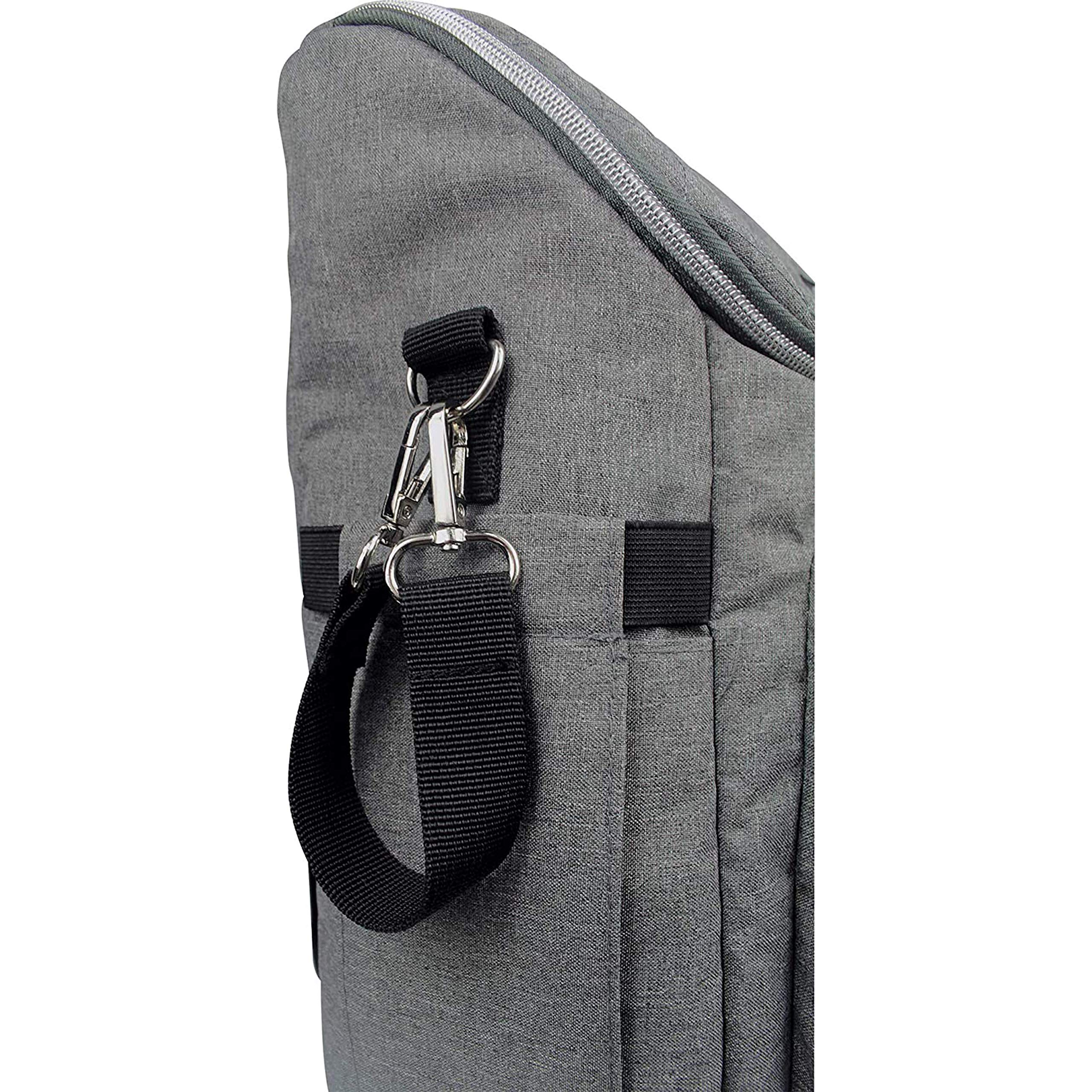 Dooky 2-in-1 Wickeltasche Rucksack Grau Melange 11 Fächer