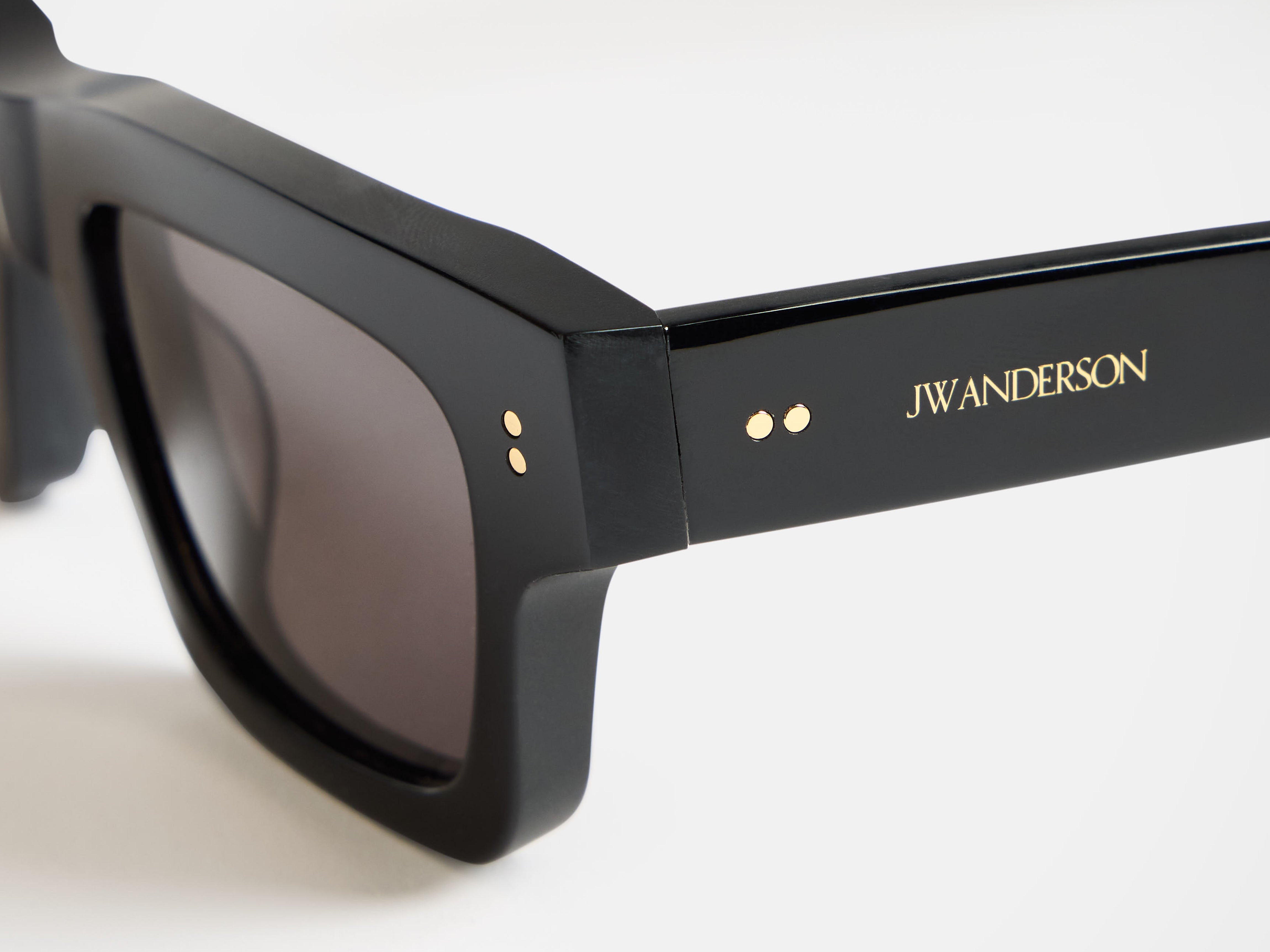 J.W.Anderson JWA02 Sonnenbrille Unisex Schwarz Rechteckig