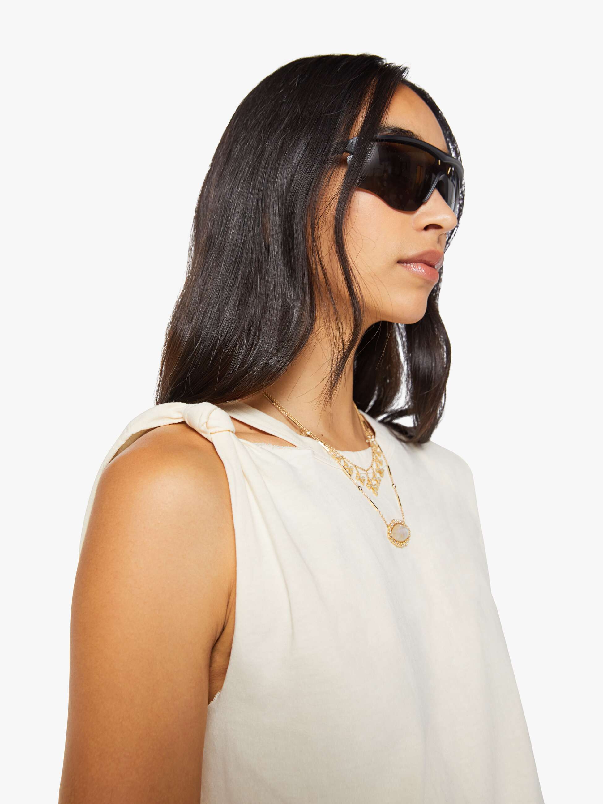 Mother Knotted Strong And Silent Top Antique White