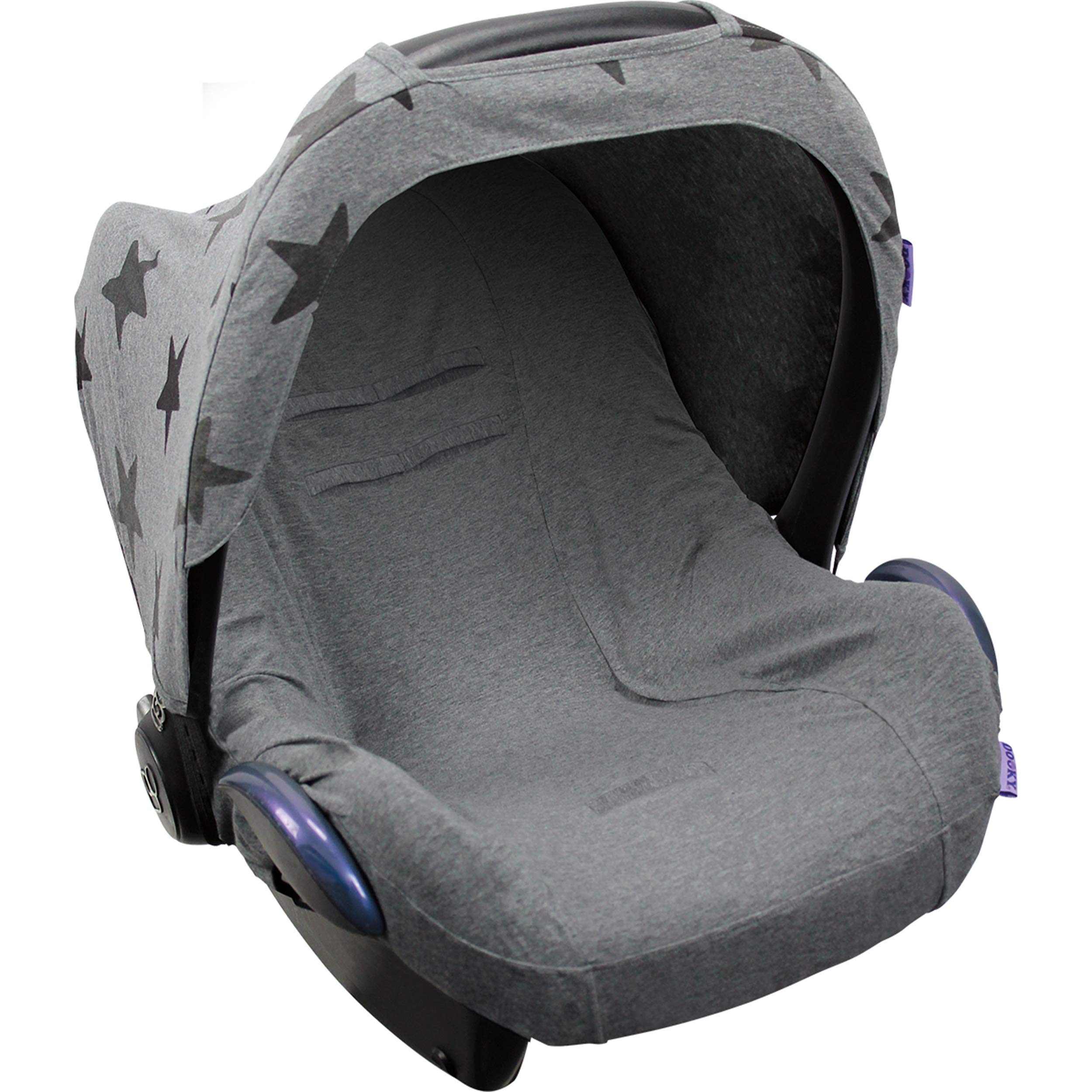 Dooky Hoody Combi Pack Sonnenschutz Babyschale Grey Star Grau