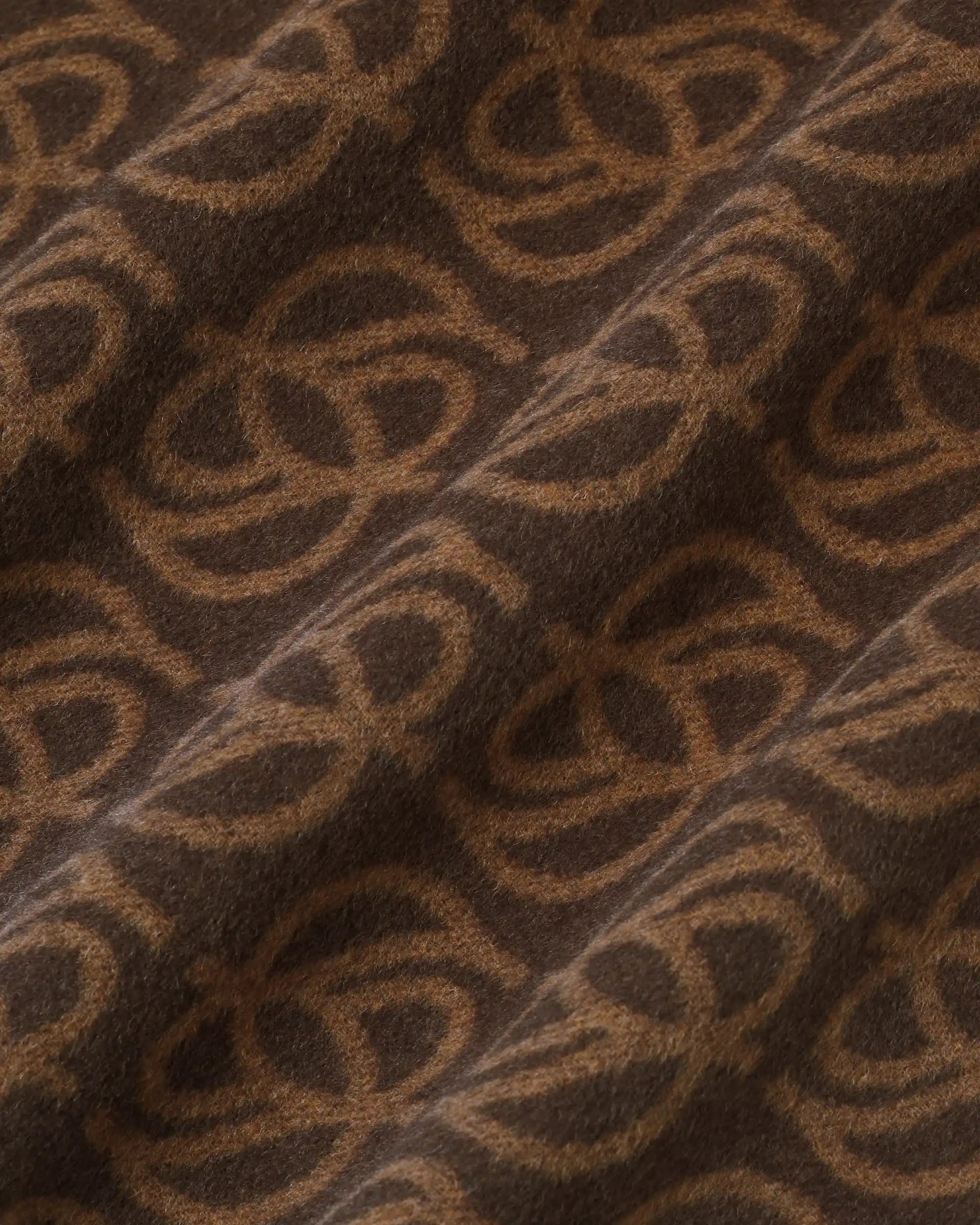 Drôle De Monsieur Monogram Button Wolljacke Brown Wolle
