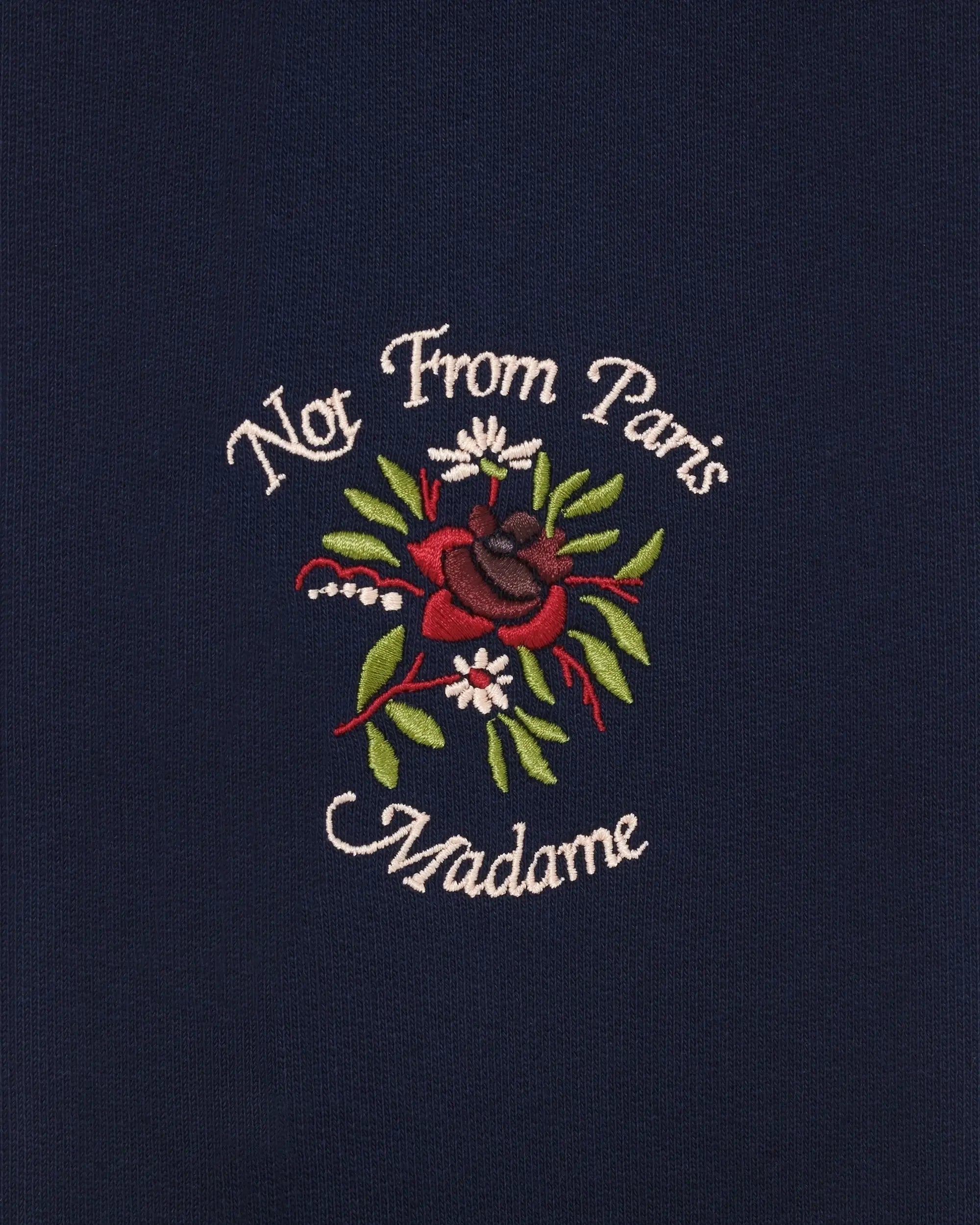 Drôle De Monsieur Slogan Rose Jogger Navy Baumwolle Fleece