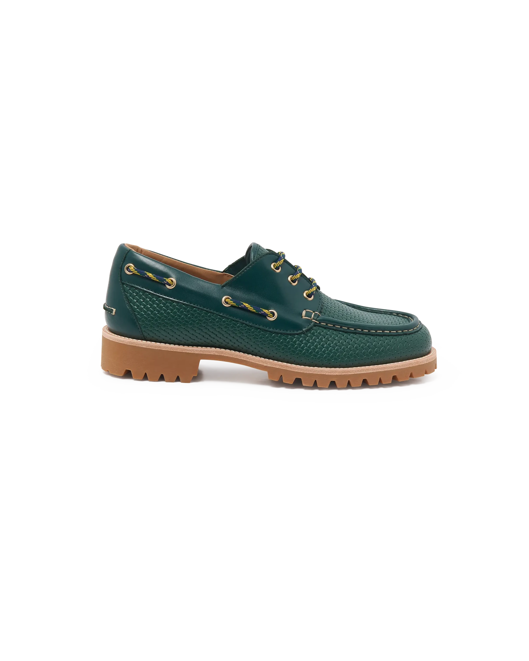 Drôle De Monsieur La Chaussure Bateau Bootsschuh Grün Leder