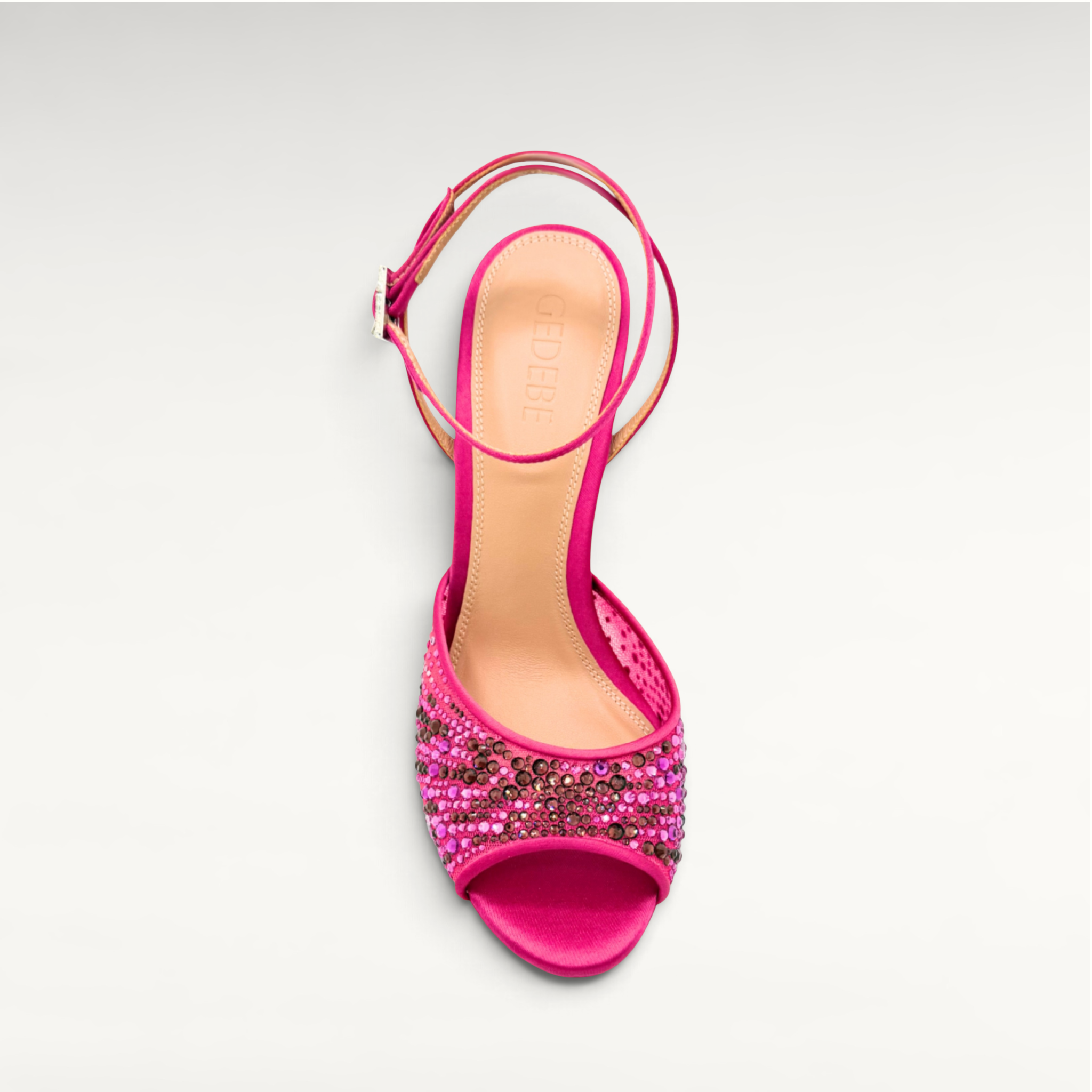 Gedebe Arianna Platform Plateau-Sandalen Kristall