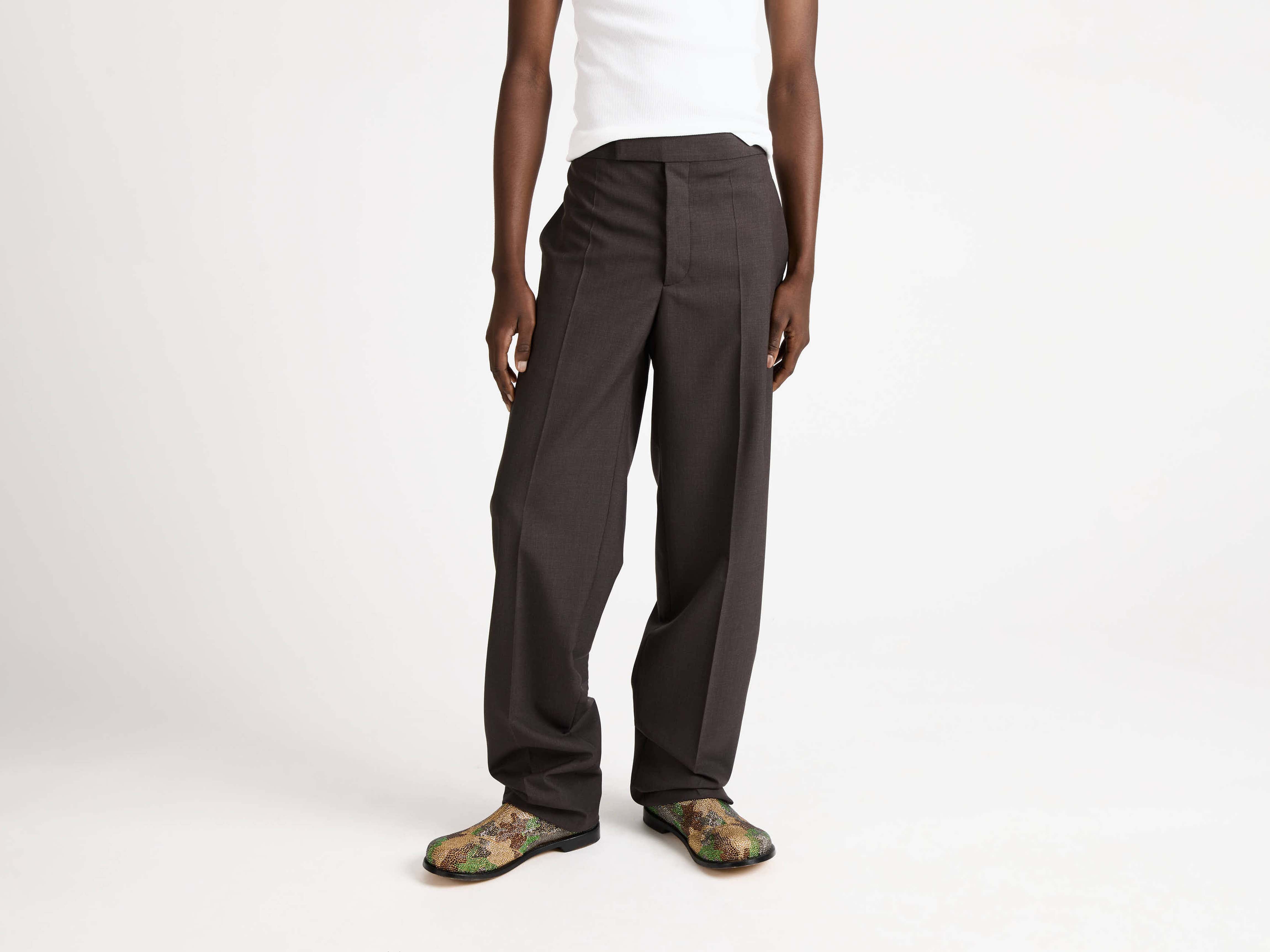 J.W.Anderson Tailored Tuxedo Trousers Braun Weit