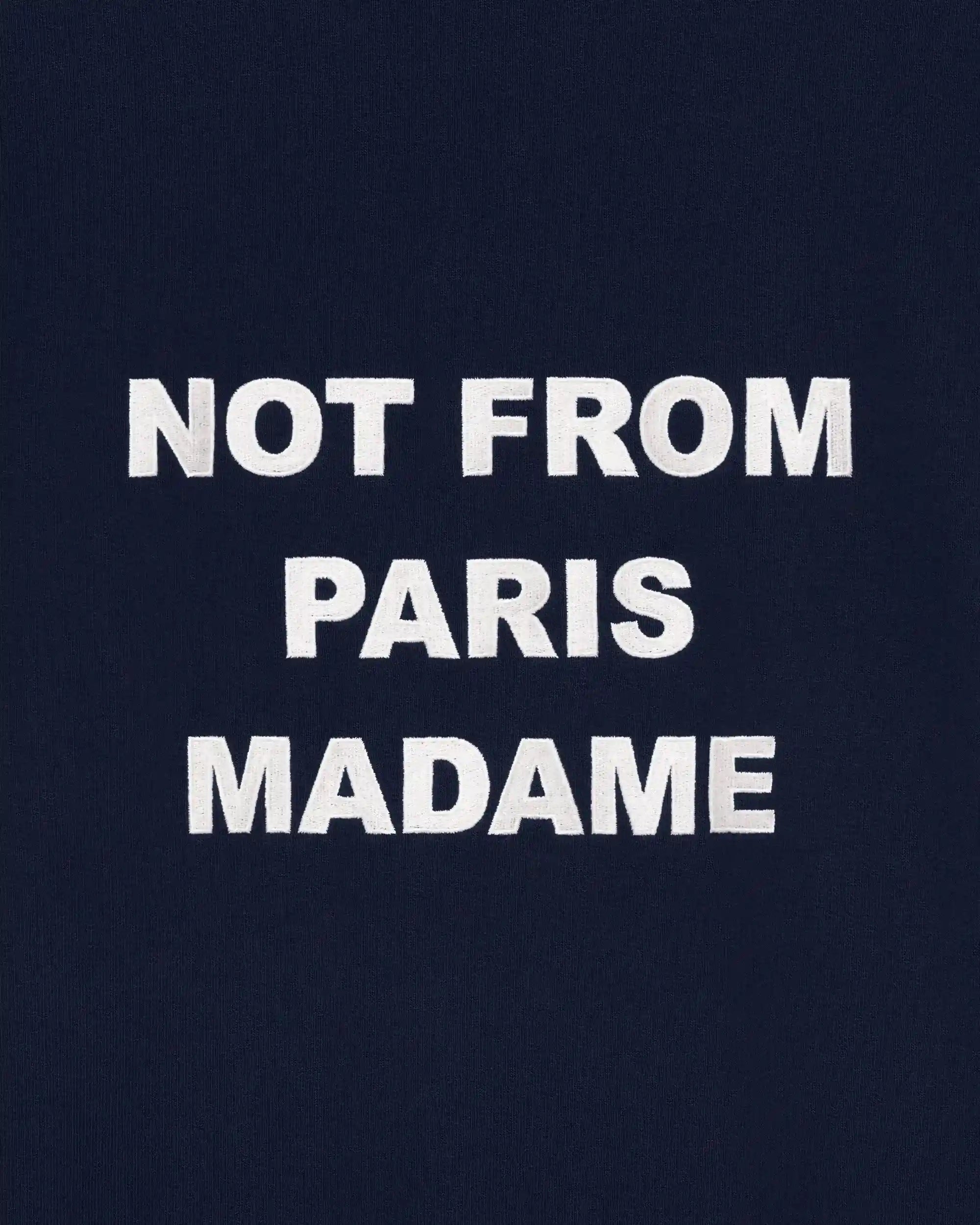 Drôle De Monsieur Slogan Sweatshirt Navy Baumwolle