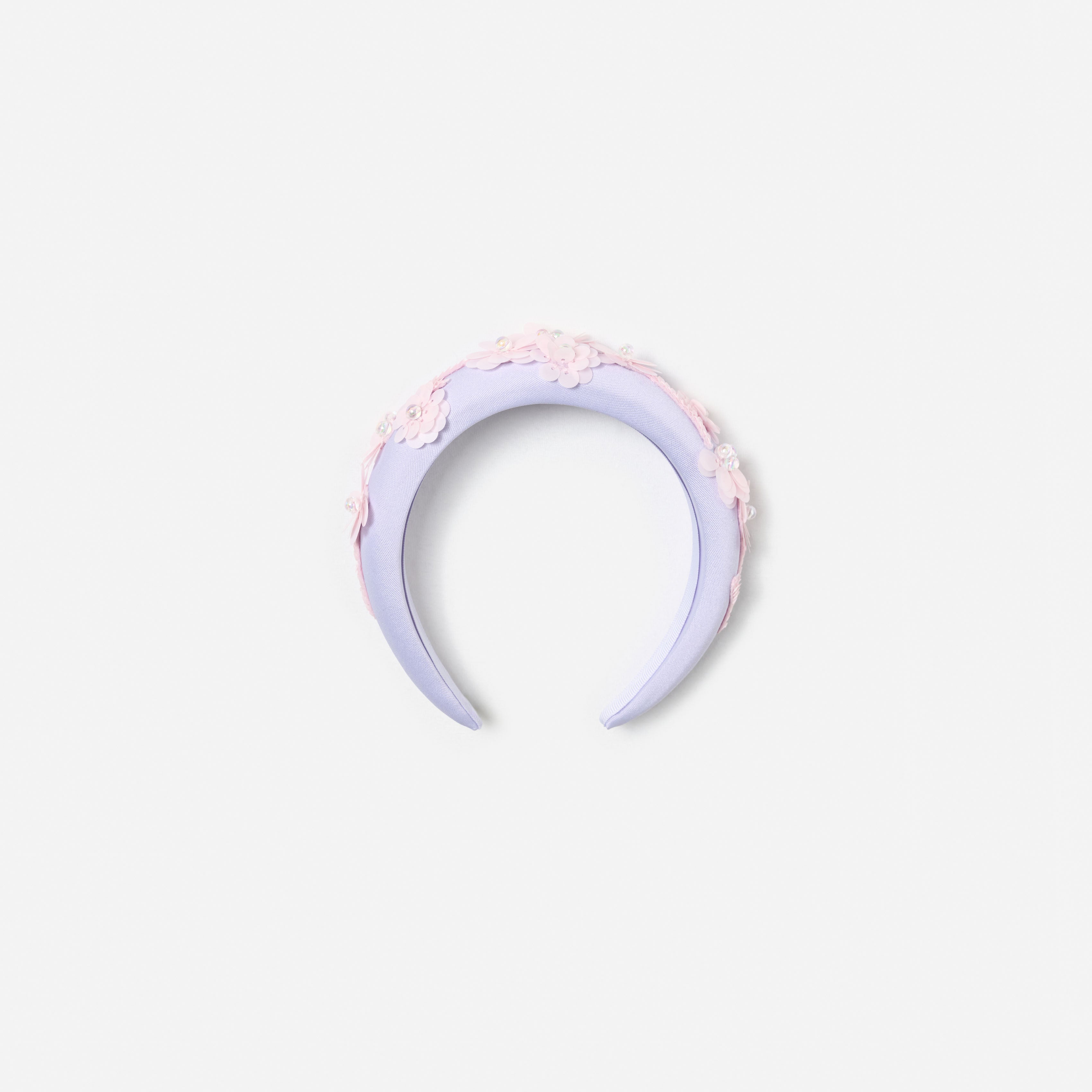 Self Portrait Hair Accessories Lilac Flower Sequin Headband Haarband