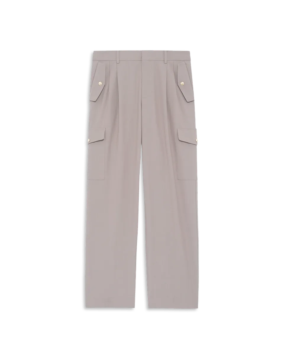 Drôle De Monsieur Cargo Pants Cargohose Sand Wollmix