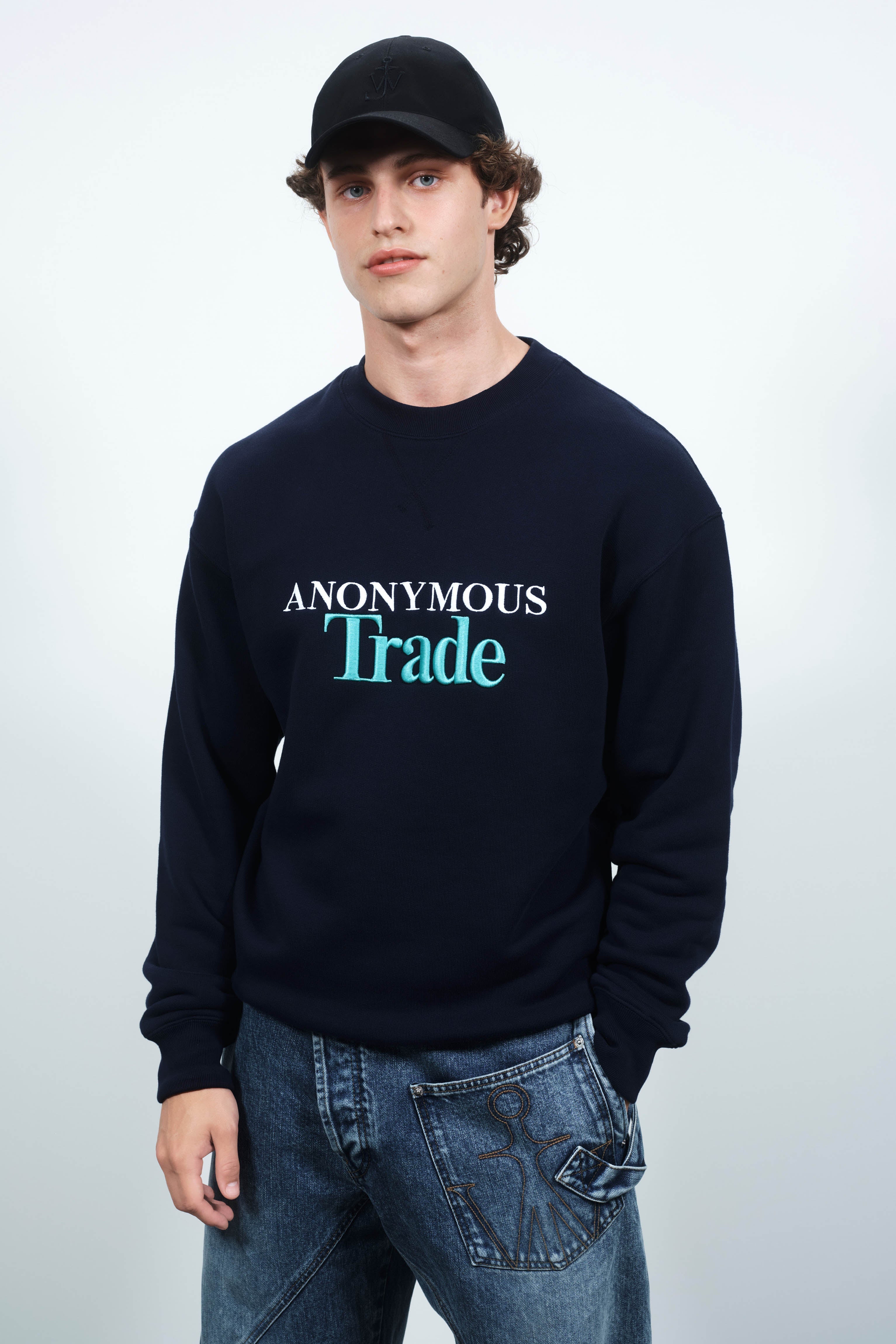 J.W.Anderson Anonymous Trade Sweatshirt Navy Herren