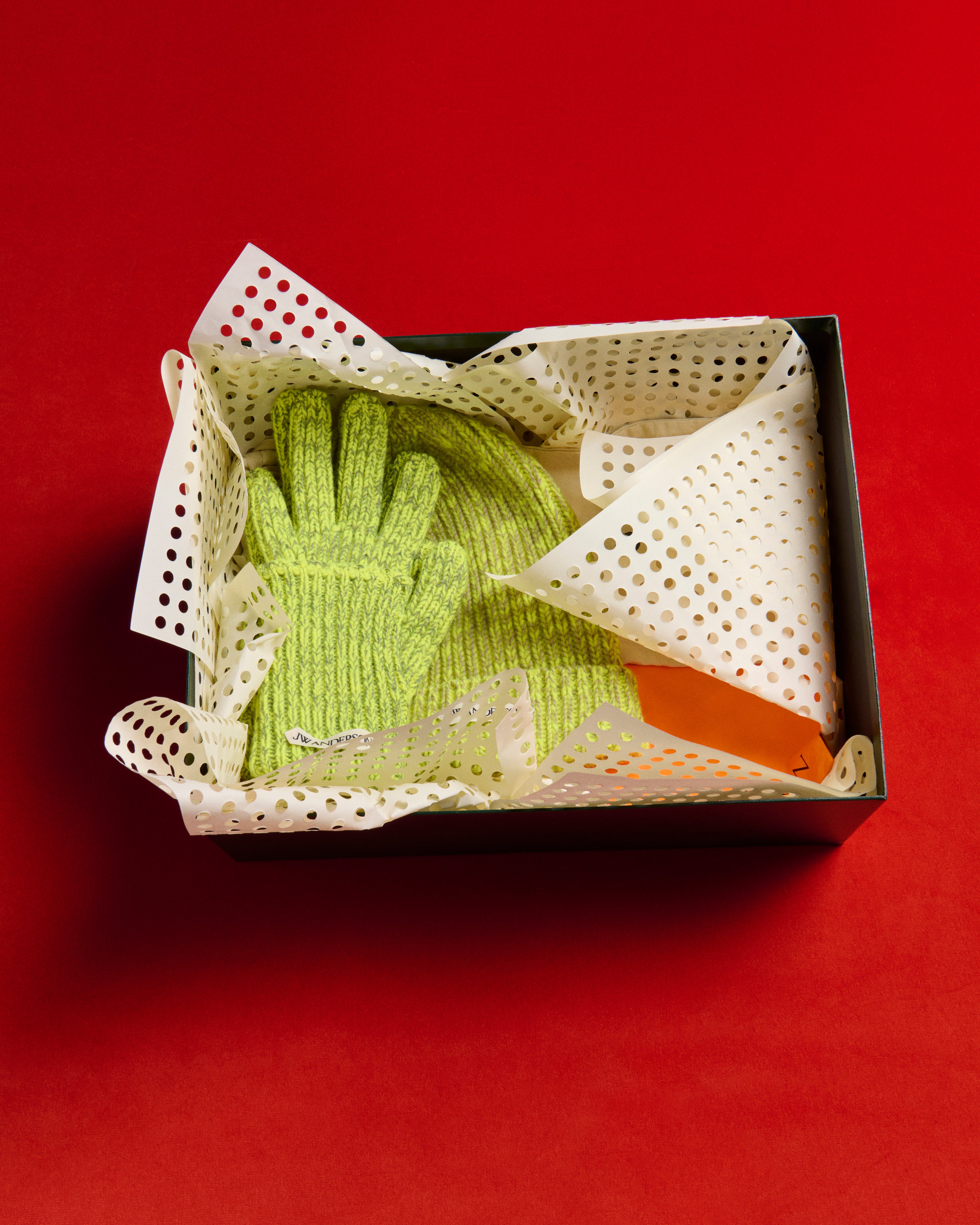 J.W.Anderson Mouline Gloves Handschuhe Neongelb OS
