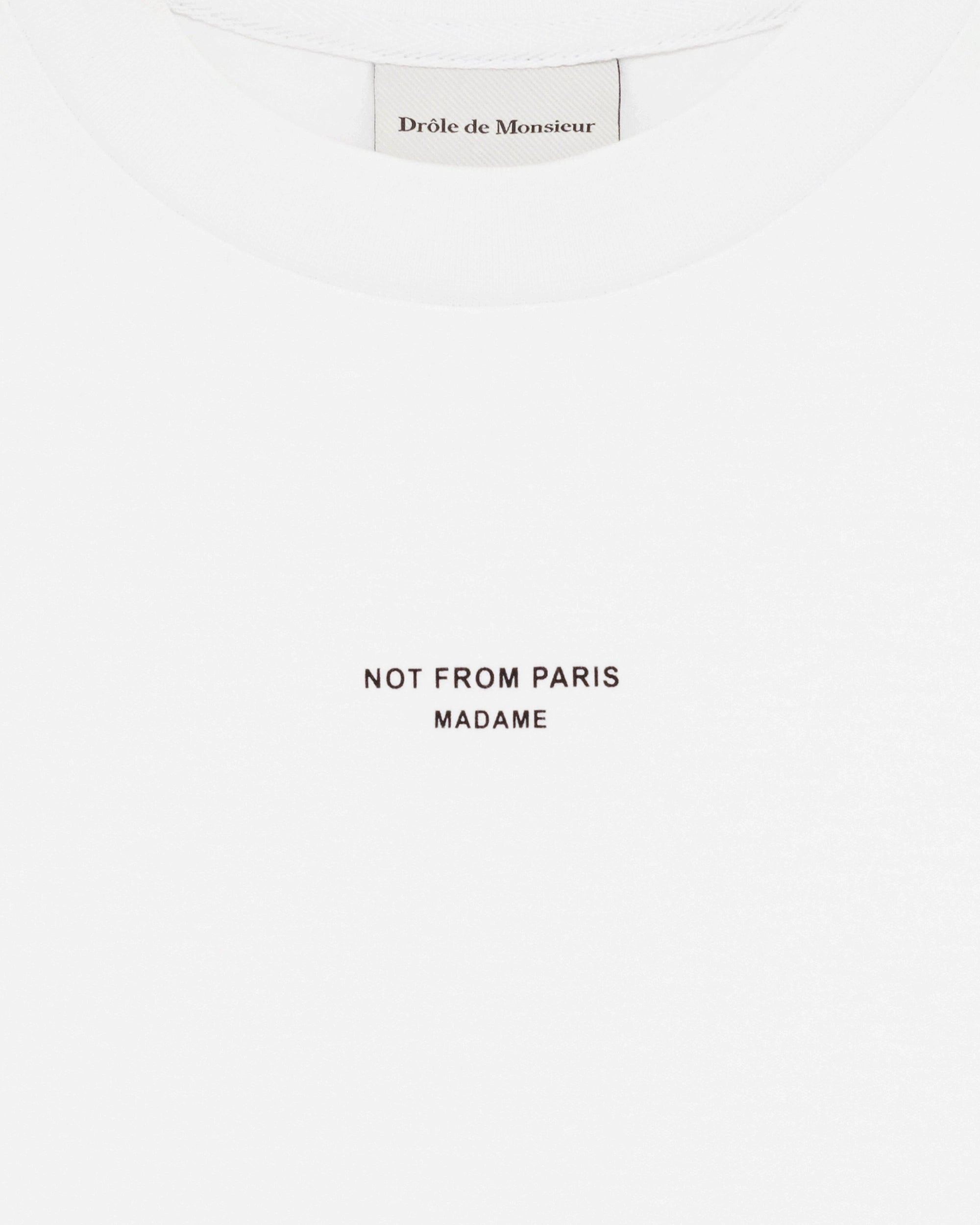 Drôle De Monsieur Le T-Shirt Slogan Classique T-Shirt Weiß Baumwolle