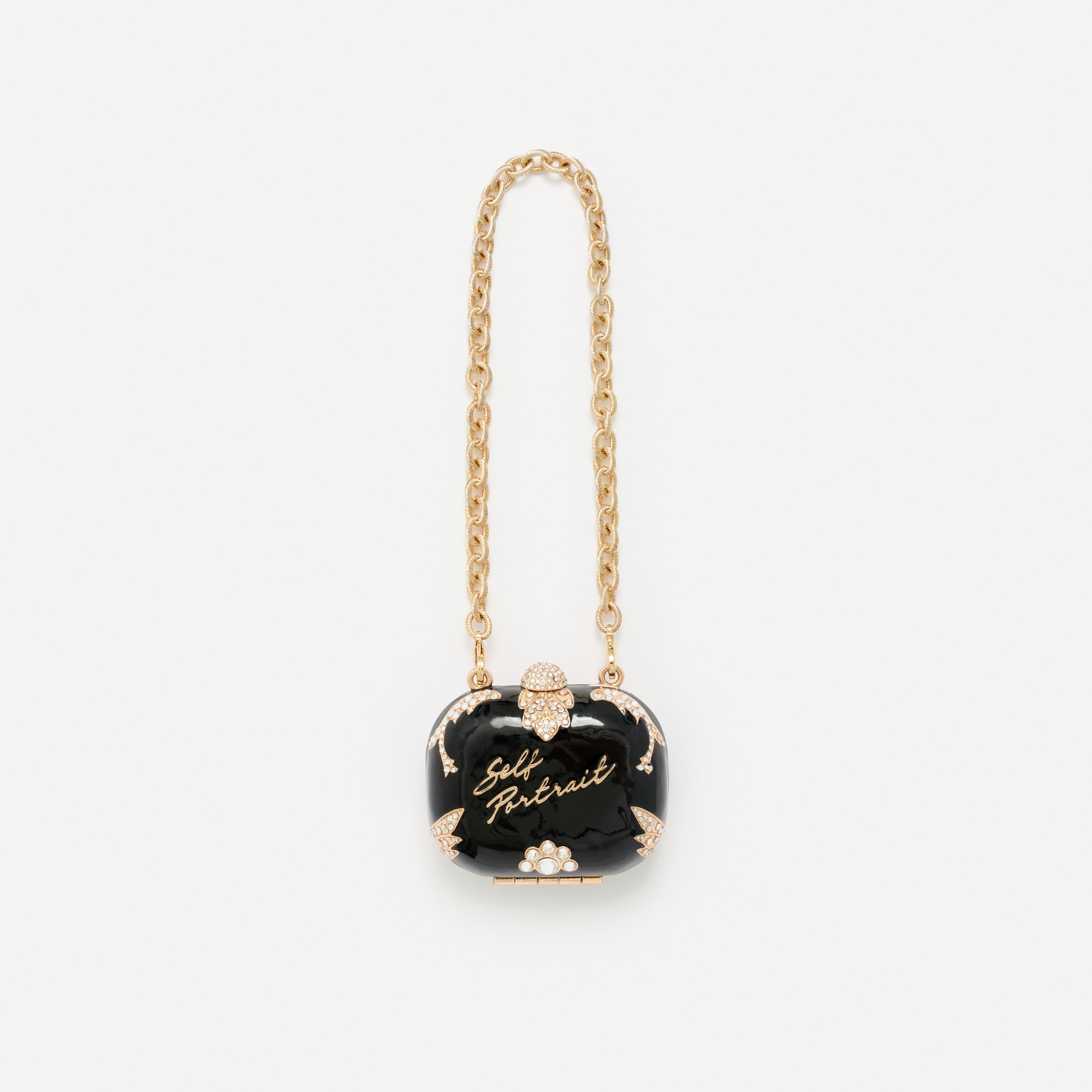 Self Portrait Black Crystal Airpod Case Hülle Schwarz