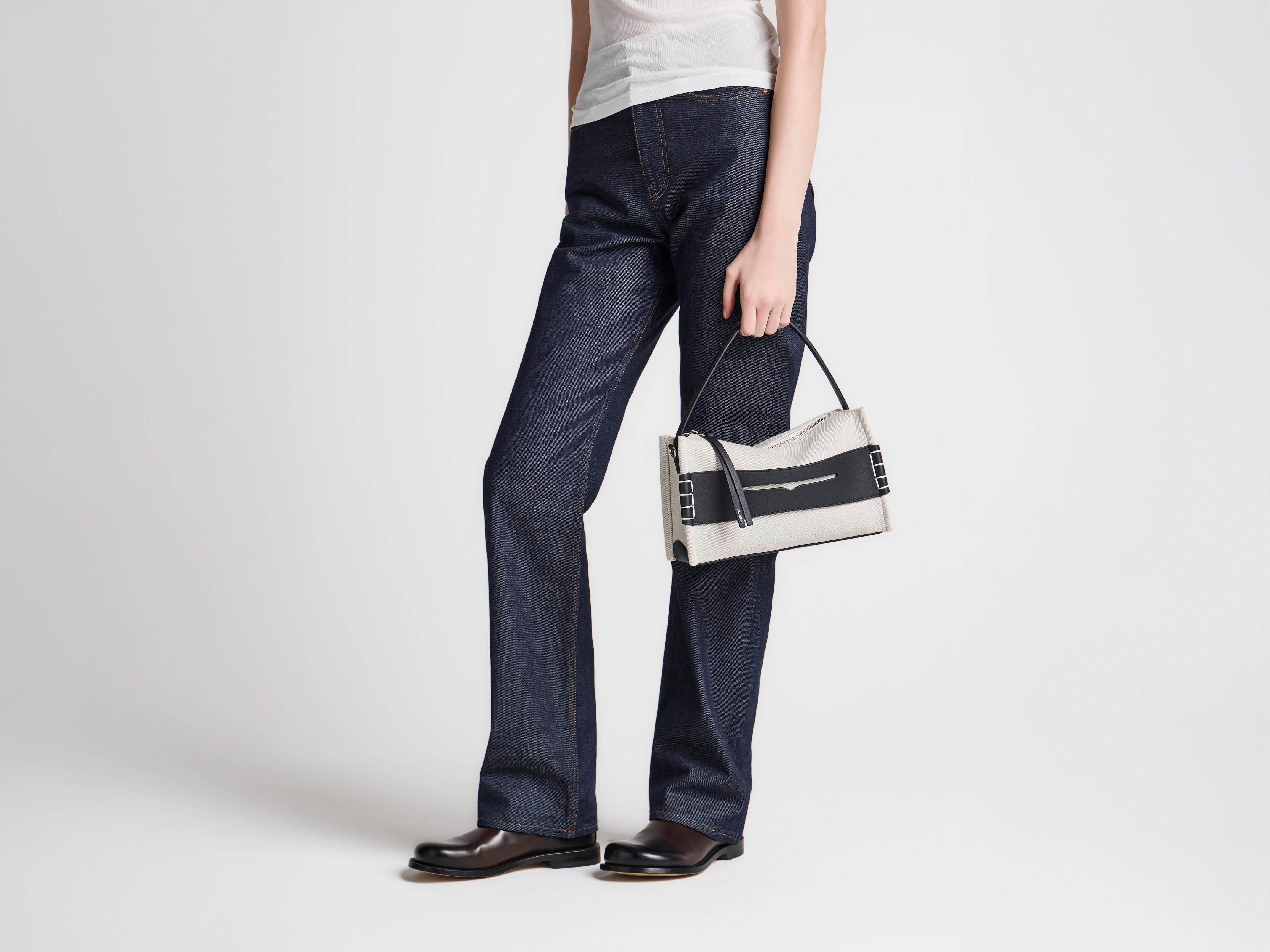 J.W.Anderson Loafer Bag Tasche Canvas Schwarz Leder