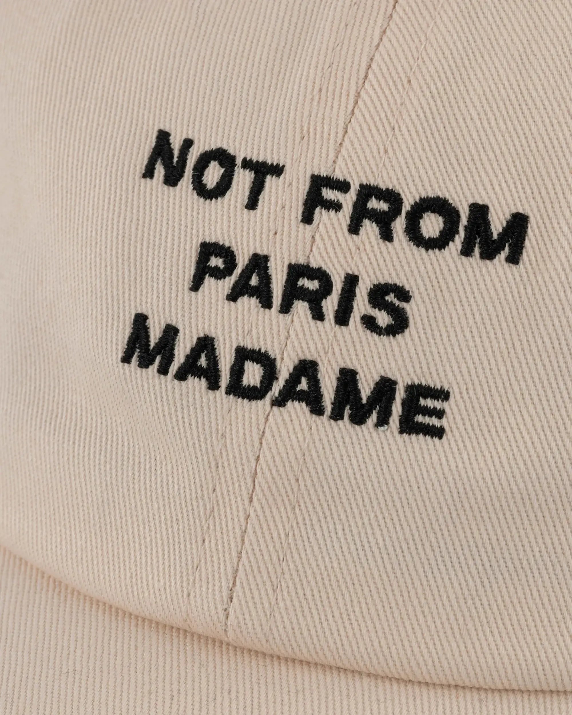 Drôle De Monsieur Slogan Cap Beige Baumwolle Not From Paris