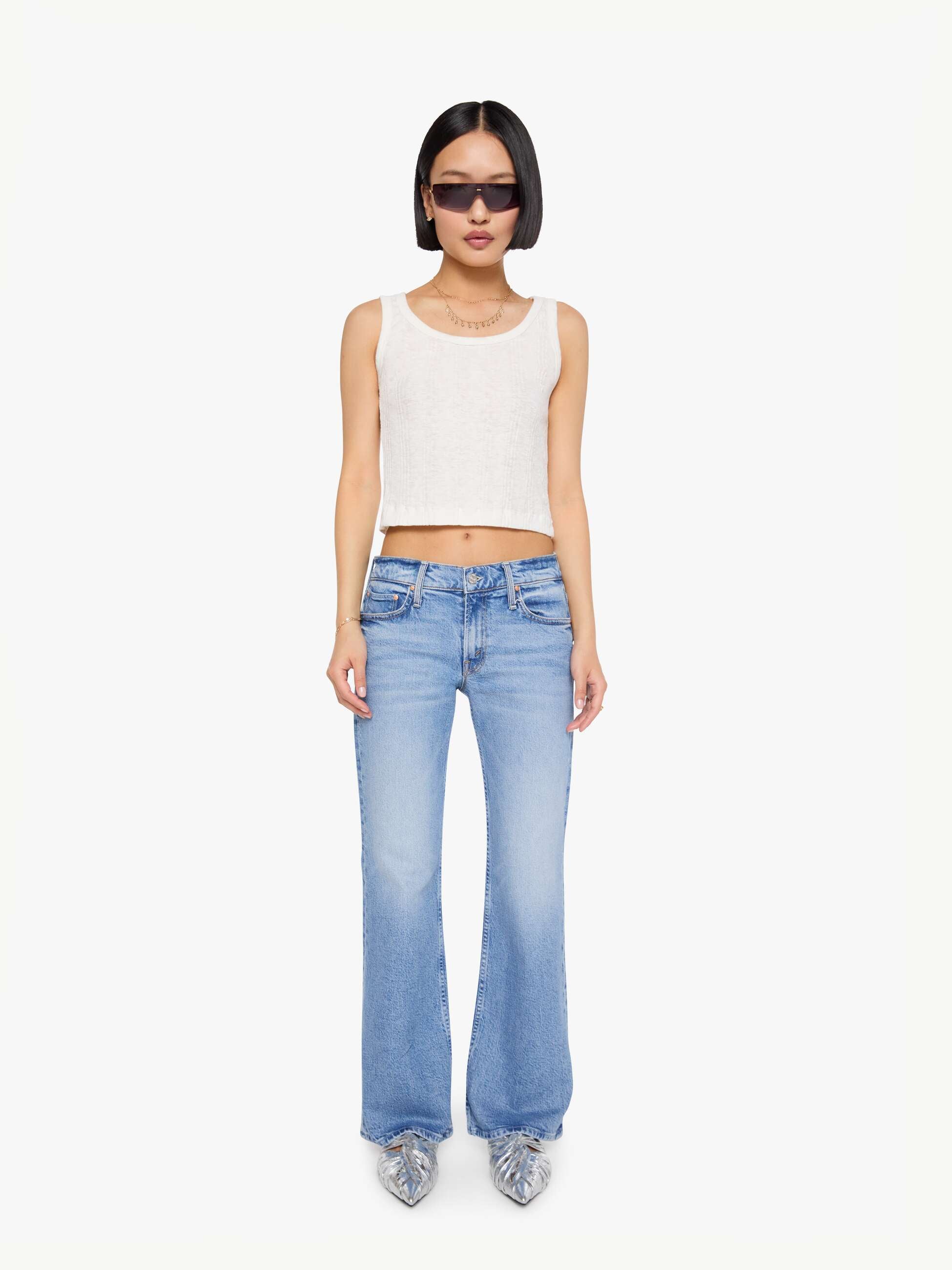 Mother Denim Petites The Lil Jinx Sneak Jeans Sow Surreal