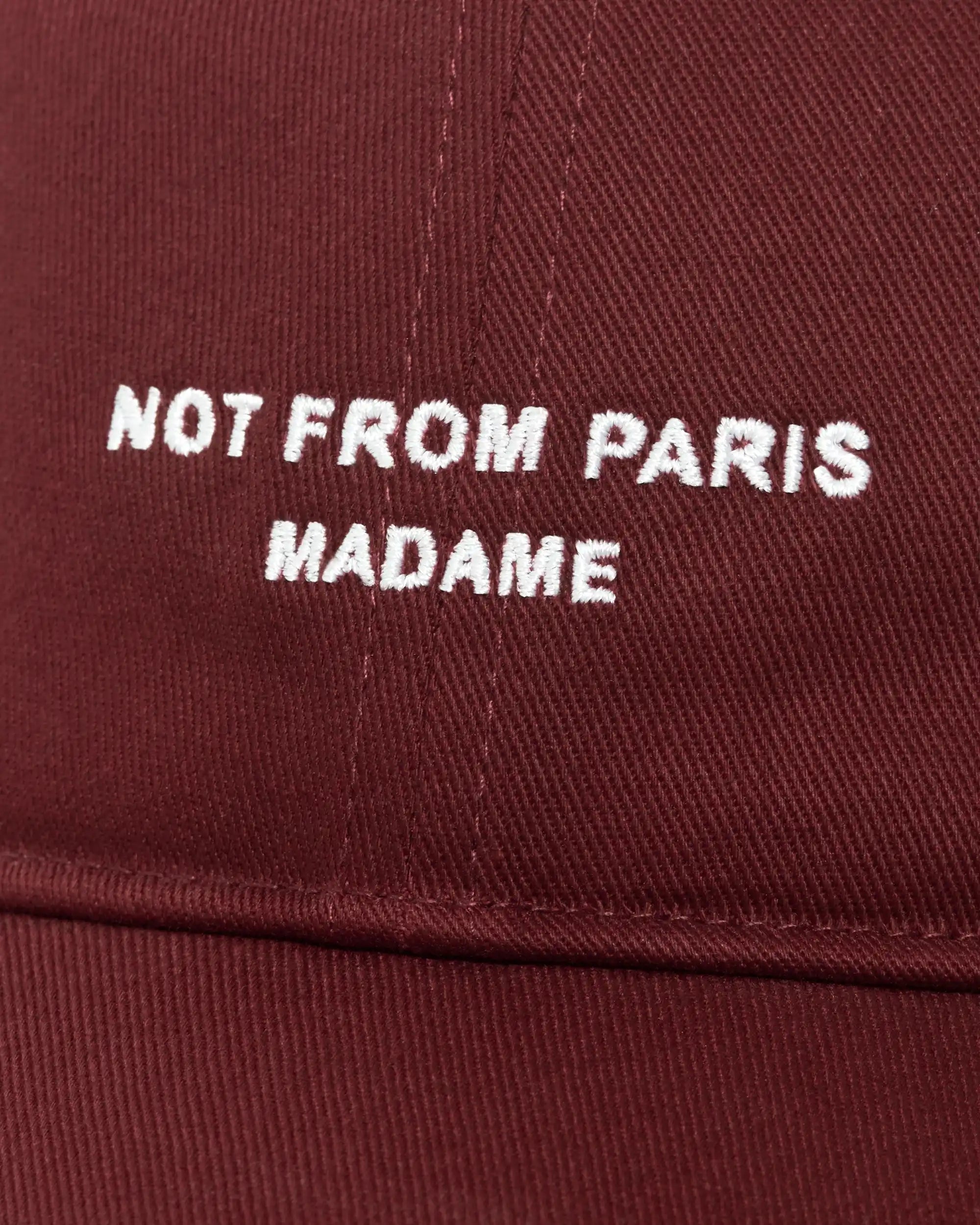 Drôle De Monsieur Slogan Cap Baseballcap Burgundy Baumwolle