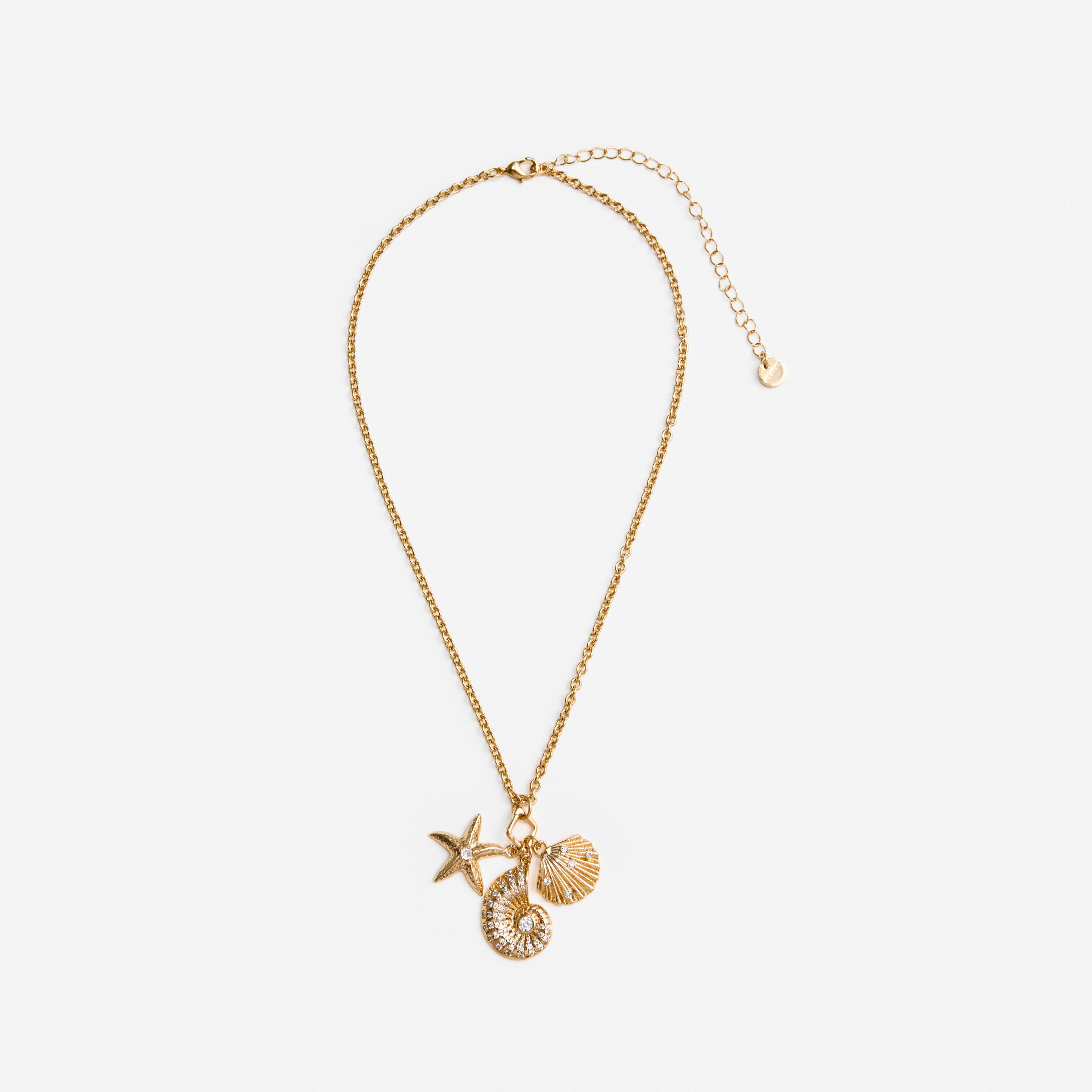 Self Portrait Jewellery Gold Multi Charm Kette Gold 41cm