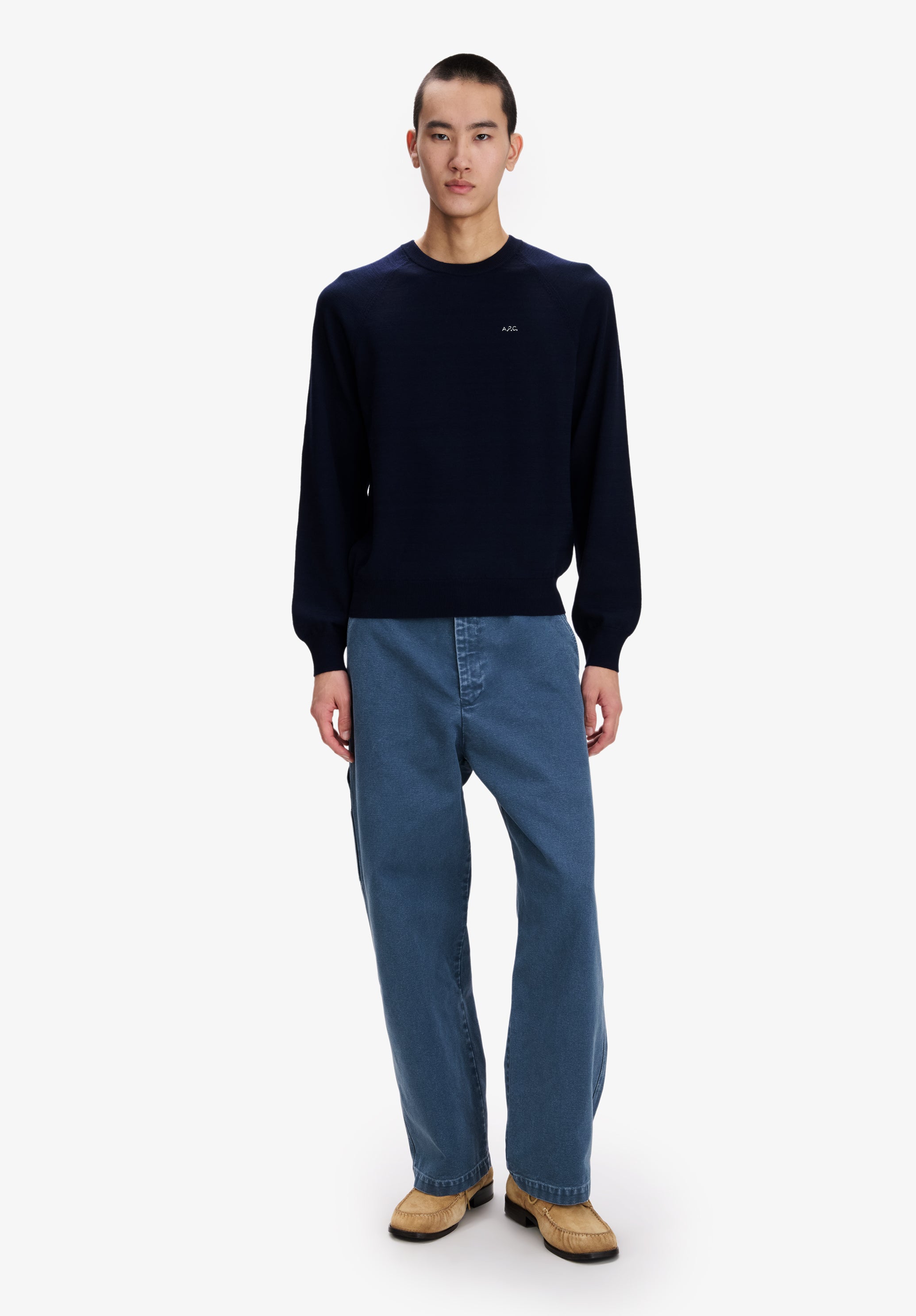 A.P.C. Carpenter-Hose Blau Canvas Gr. 48