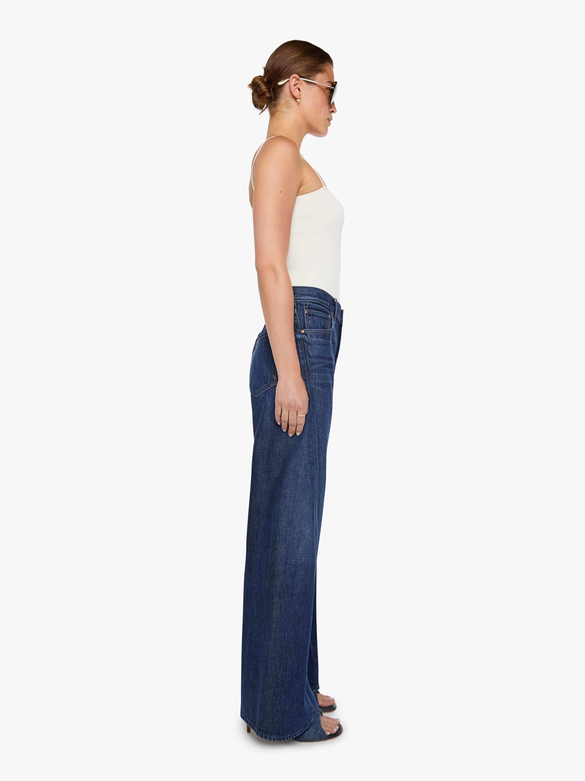 Mother SNACKS Lemon Twist Jeans Fresh Squeezed Dunkelblau