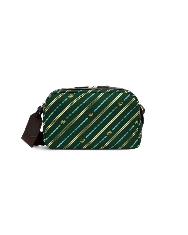 Drôle De Monsieur Monogram Crossbody Tasche Grün