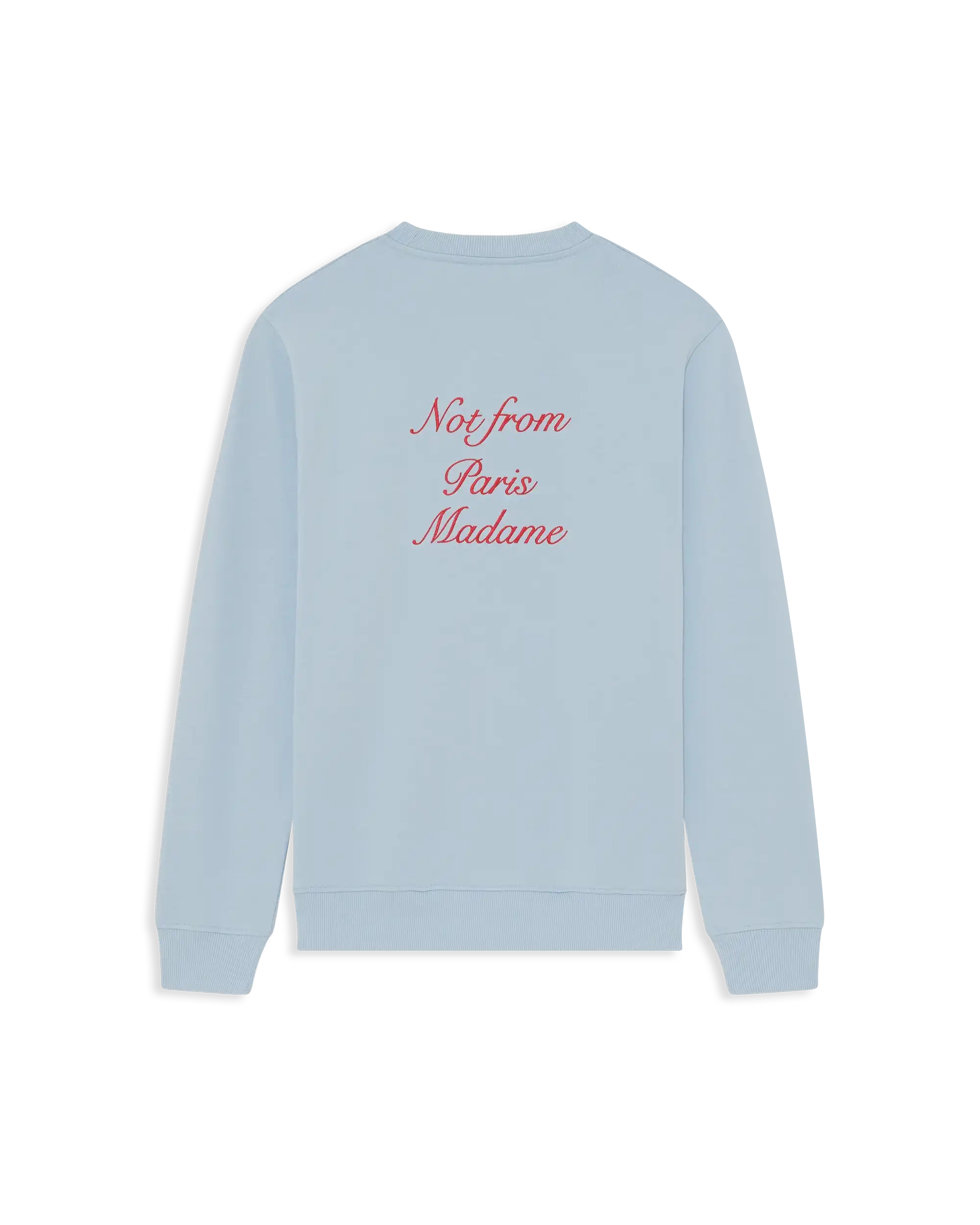 Drôle De Monsieur Slogan Sweatshirt hellblau Baumwolle