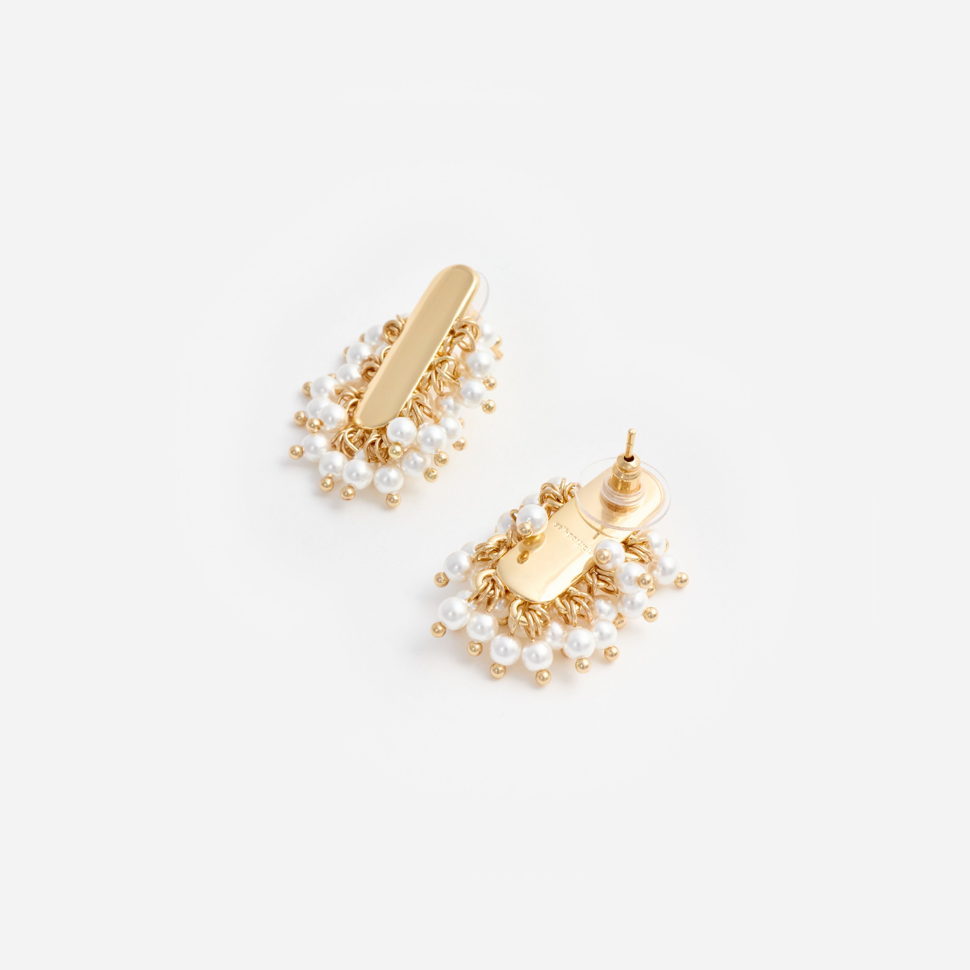 Self Portrait Gold Pearl Cluster Ohrringe Gold Perlen Messing