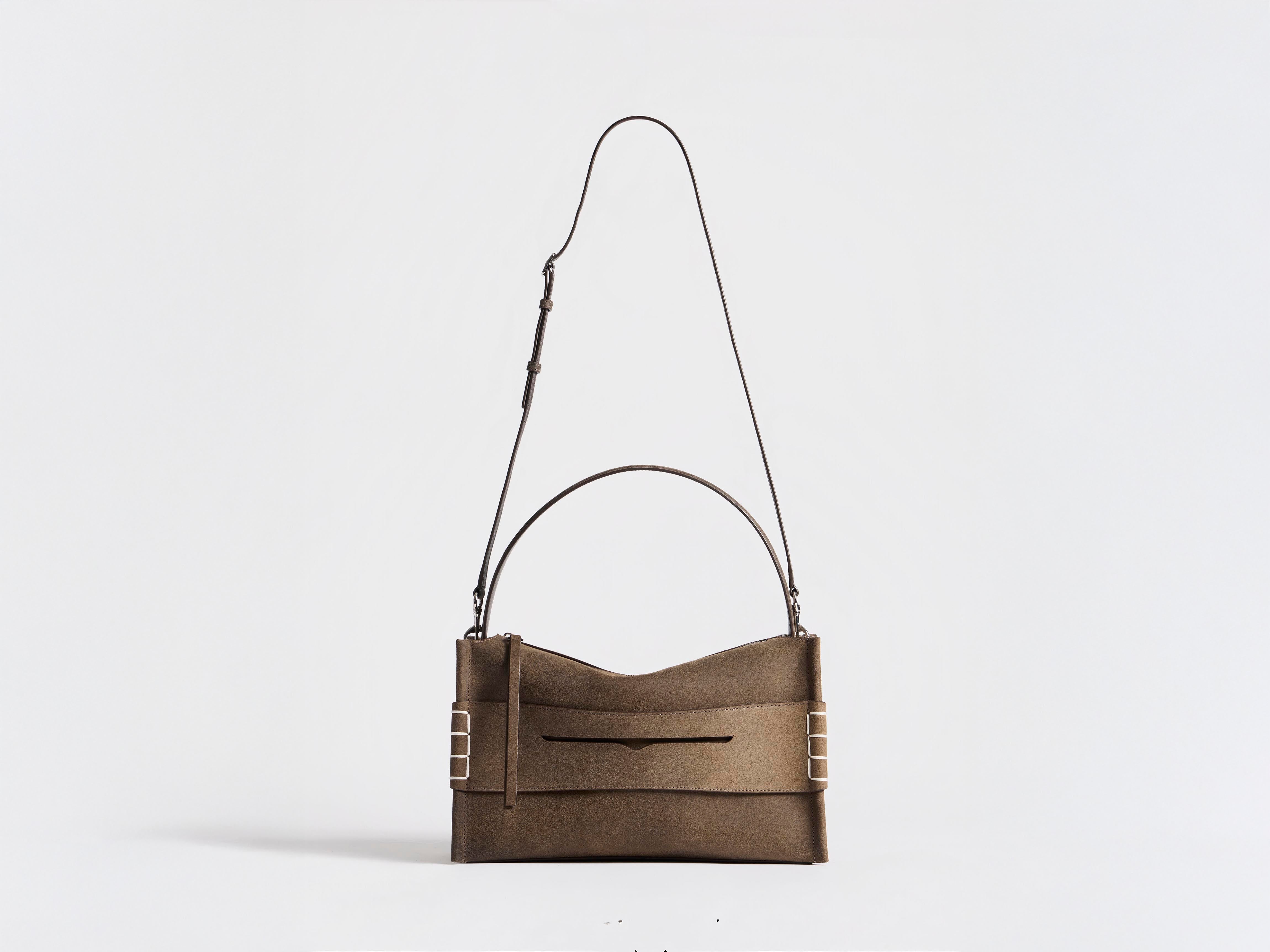 J.W.Anderson Bags Medium Loafer Bag Taupe Kalbsleder