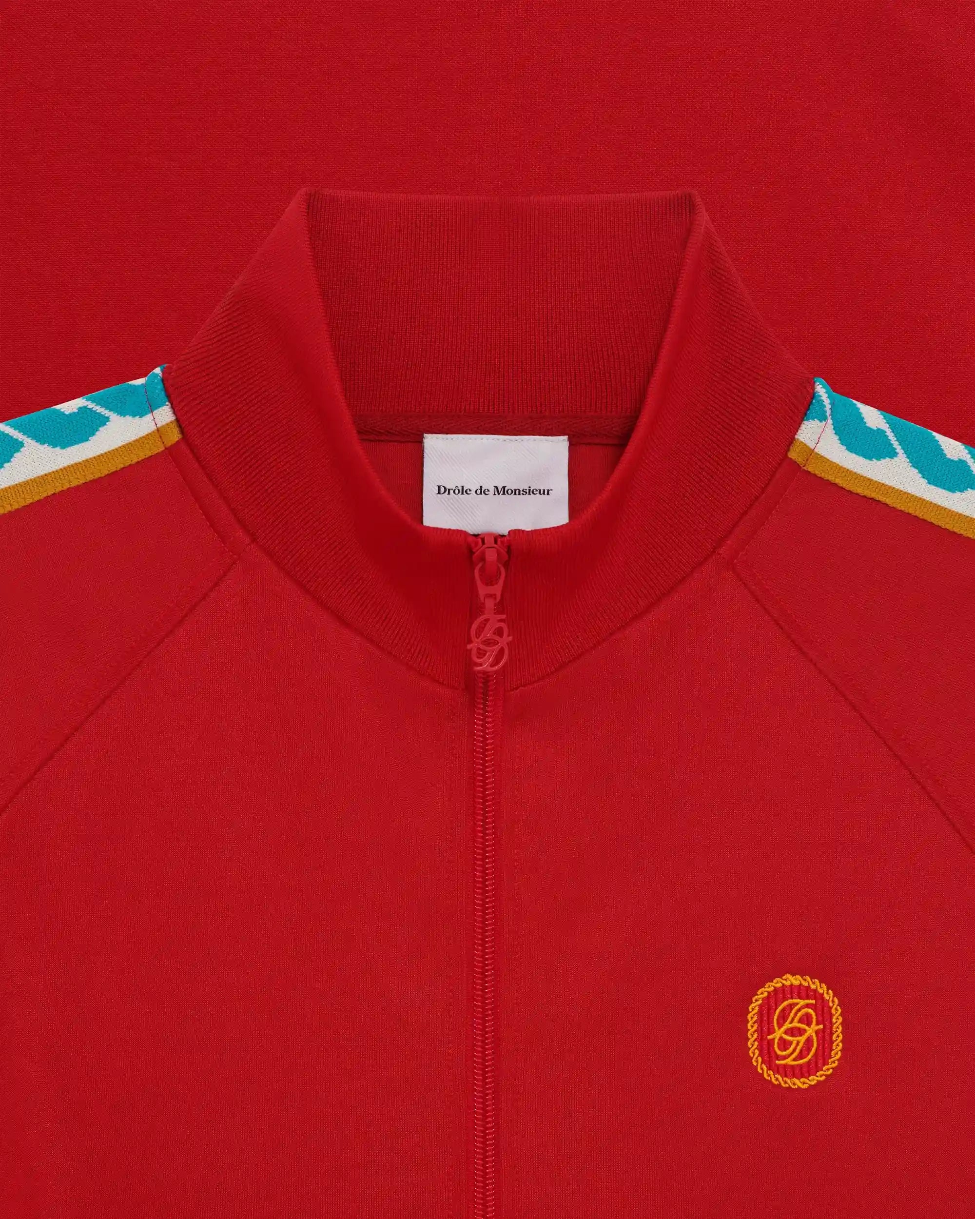 Drôle De Monsieur Veste Trainingsjacke rot Baumwollmix