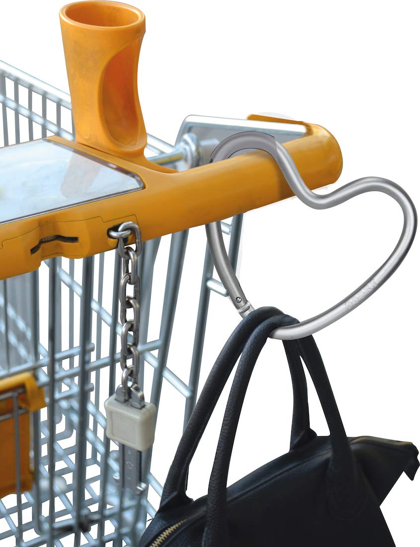 Dooky Universal Hook Herz Kinderwagenhaken Silber Alu