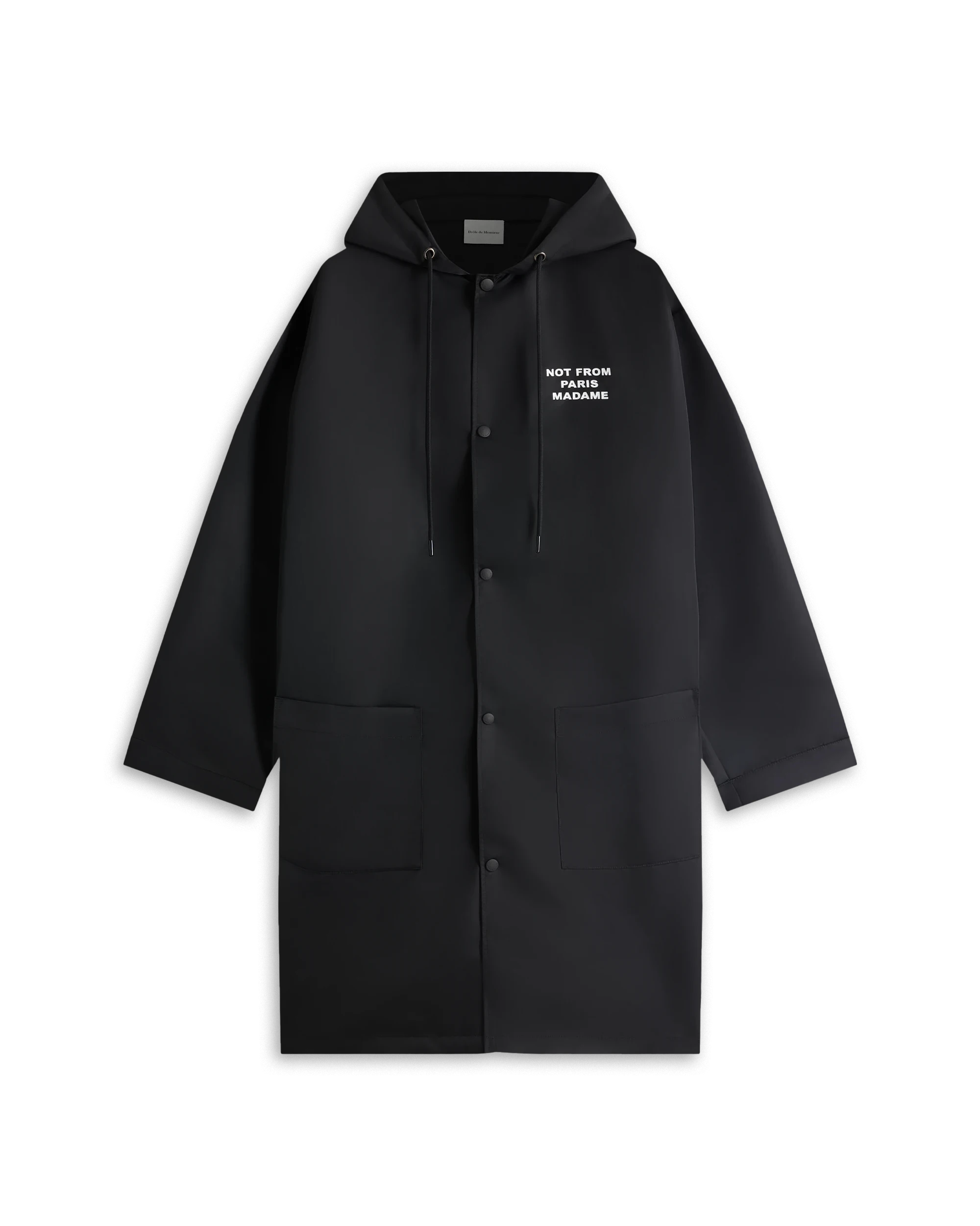 Drôle De Monsieur La Parka Slogan Parka Schwarz Nylon