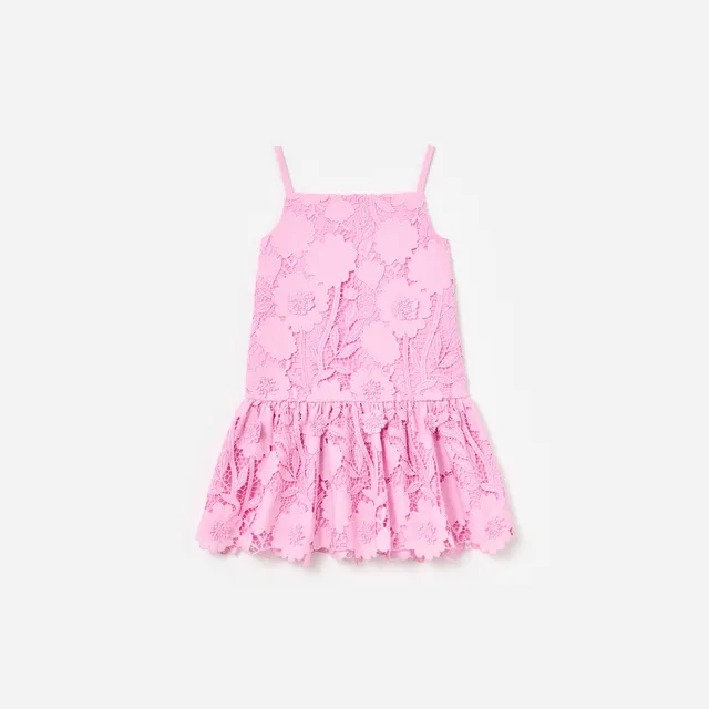 Self Portrait Pink Flower Lace Kinderkleid Rosa Spitze