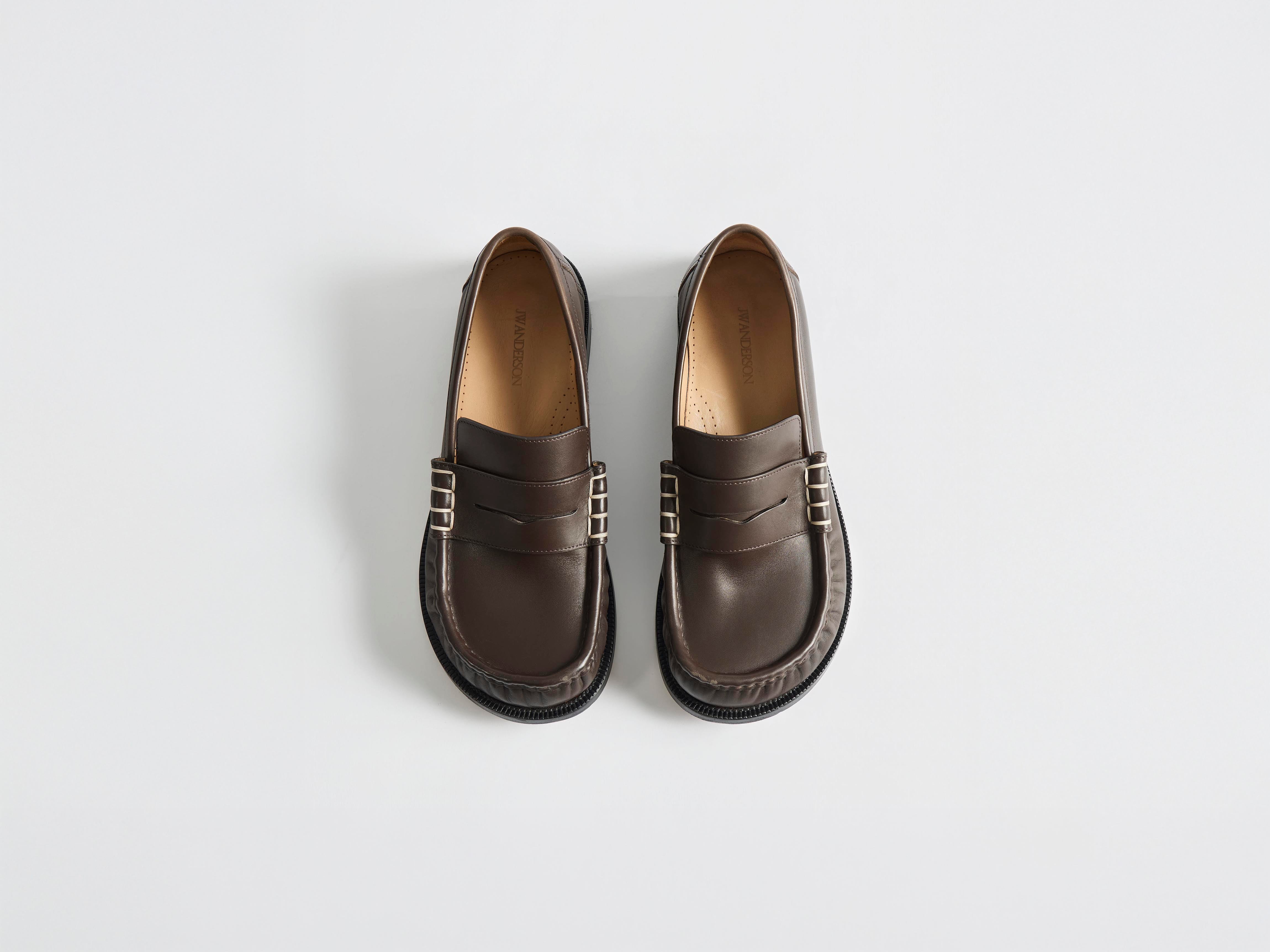 J.W.Anderson Loafer Moccasins Halbschuh chocolate brown Leder