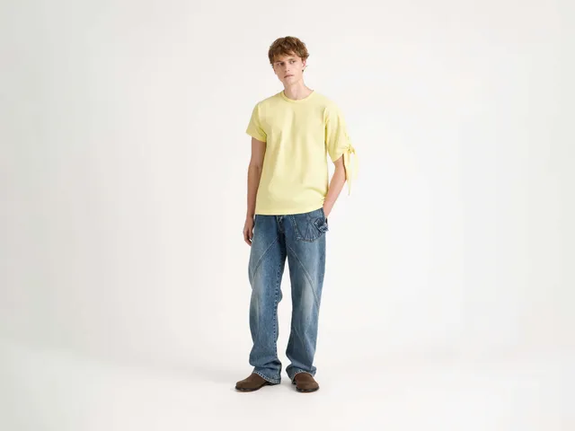 J.W.Anderson Knotted Sleeve T-Shirt Gelb Herren Jersey