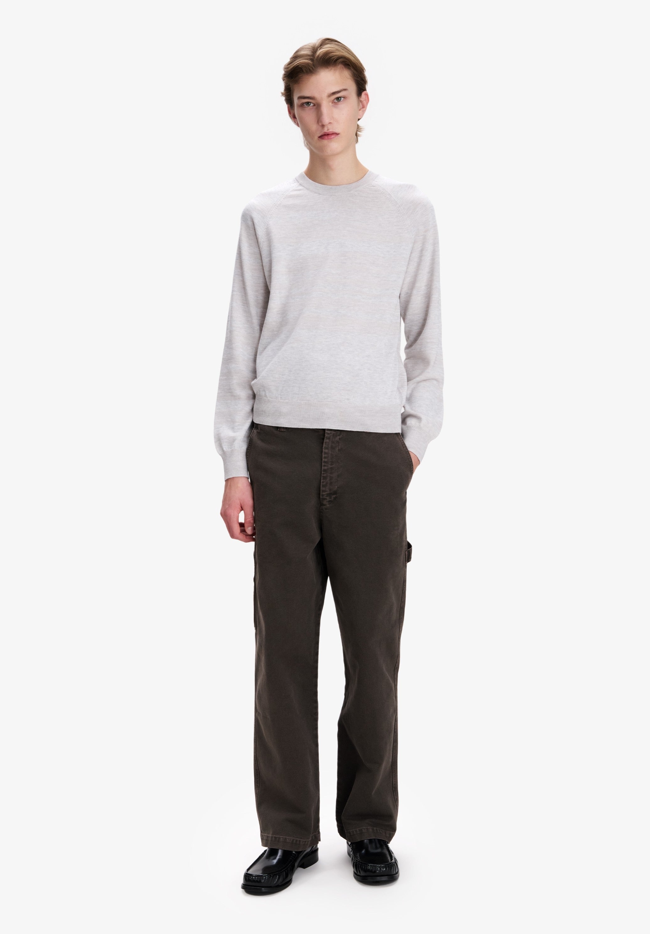 A.P.C. Pullover Merinowolle Rundhals Raglan Pulli