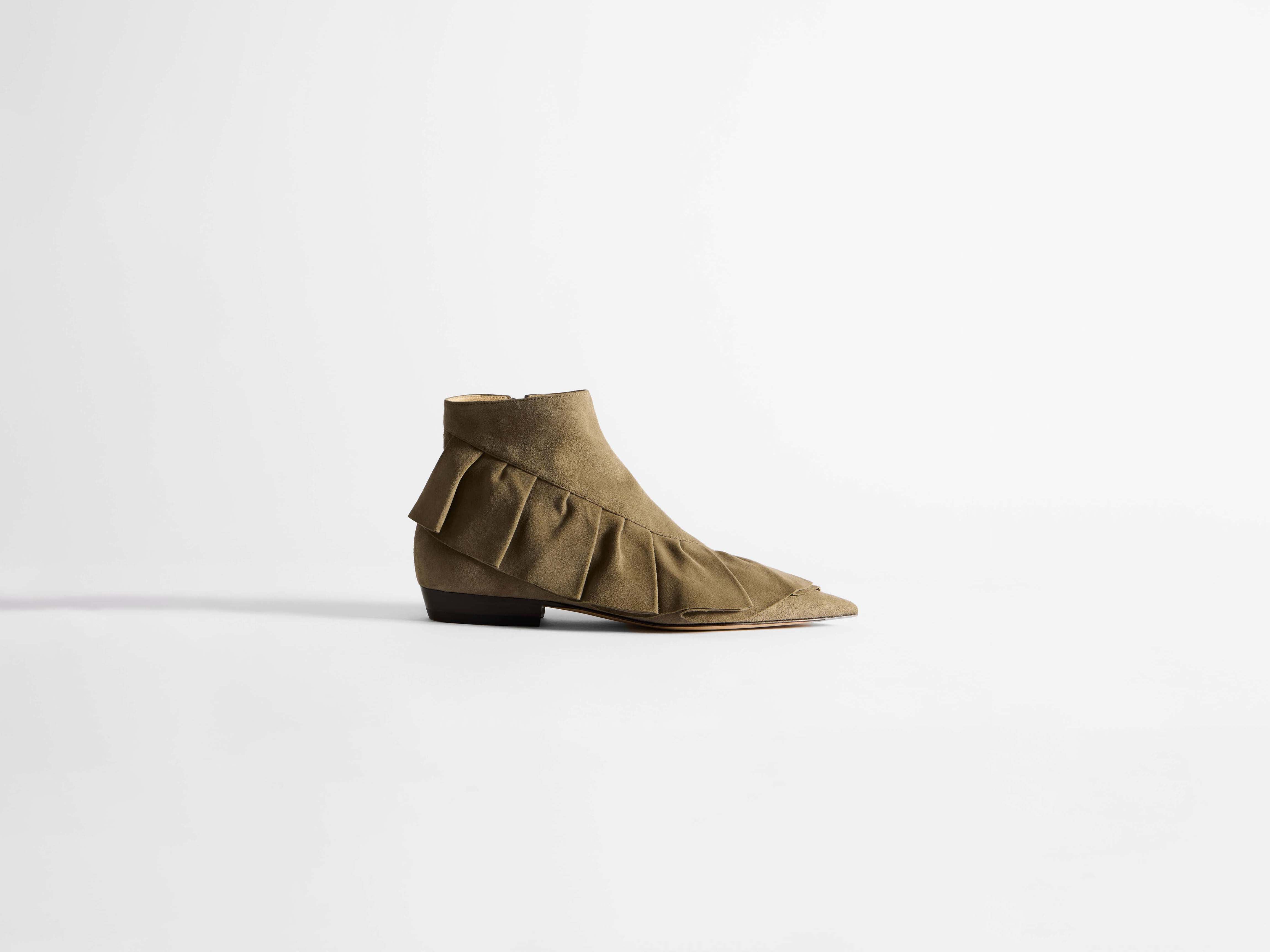 J.W.Anderson Ruffle Boots Stiefel Damen Grau Wildleder