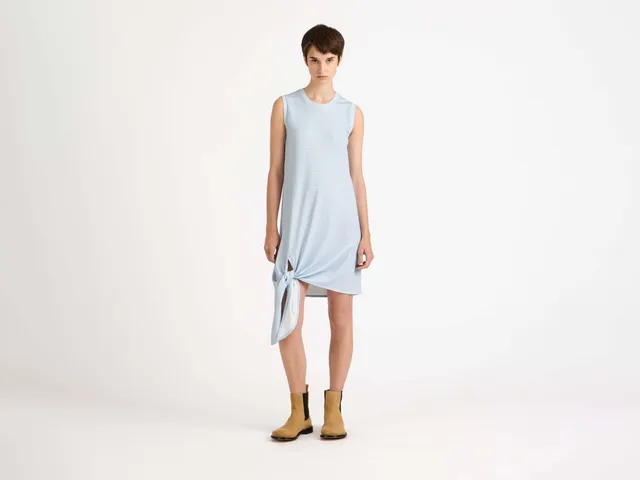 J.W.Anderson Dresses Hem Knot Dress Damen Weiß Hellblau Jersey