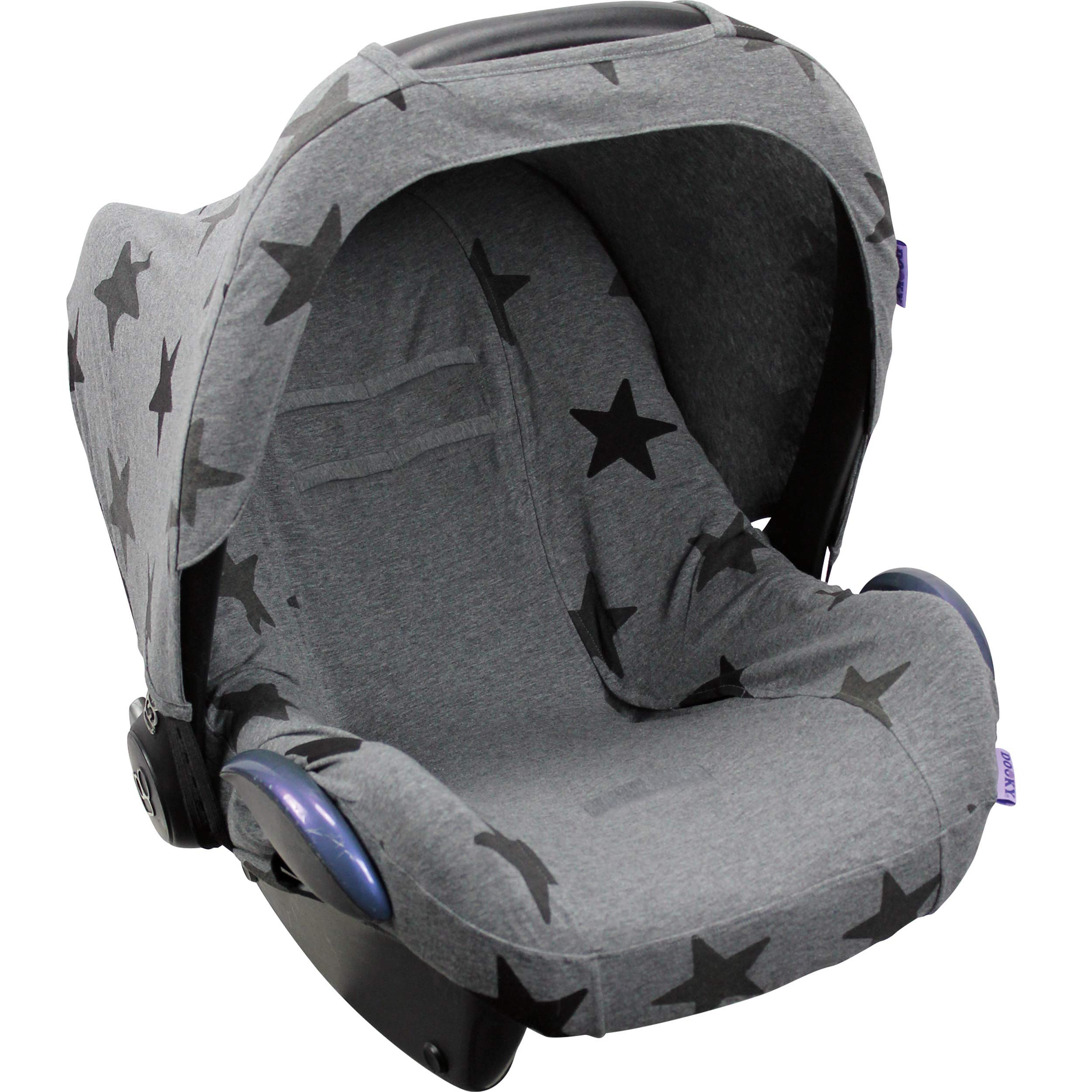 Dooky Hoody Combi Pack Sonnenschutz Babyschale Grey Stars Dunkelgrau