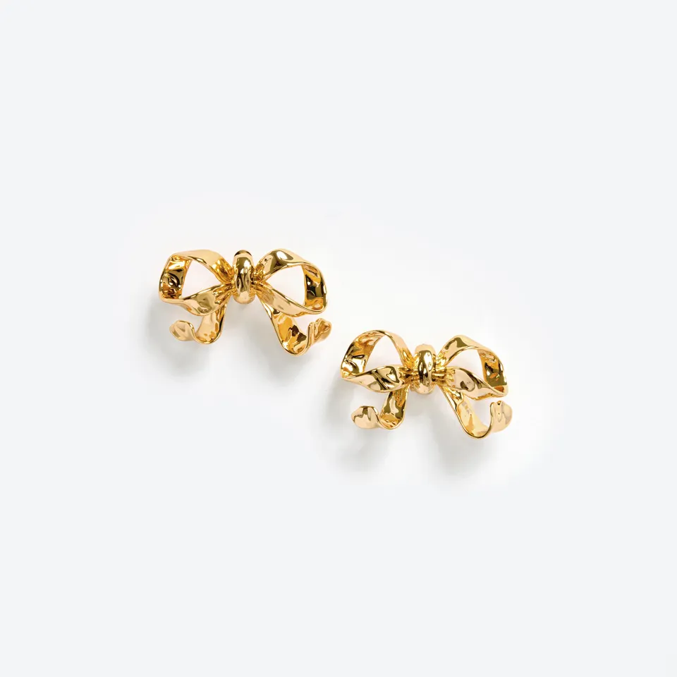 Self Portrait Gold Bow Ohrringe Gold Schleife