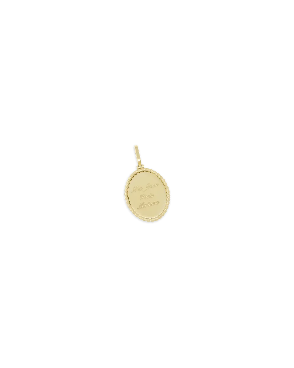 Drôle De Monsieur Pendentif Slogan Anhänger Gold 18 Karat