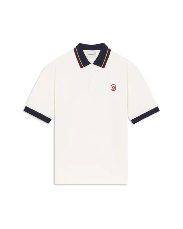 Drôle De Monsieur D Mirror Polo Polo Off White Baumwolle