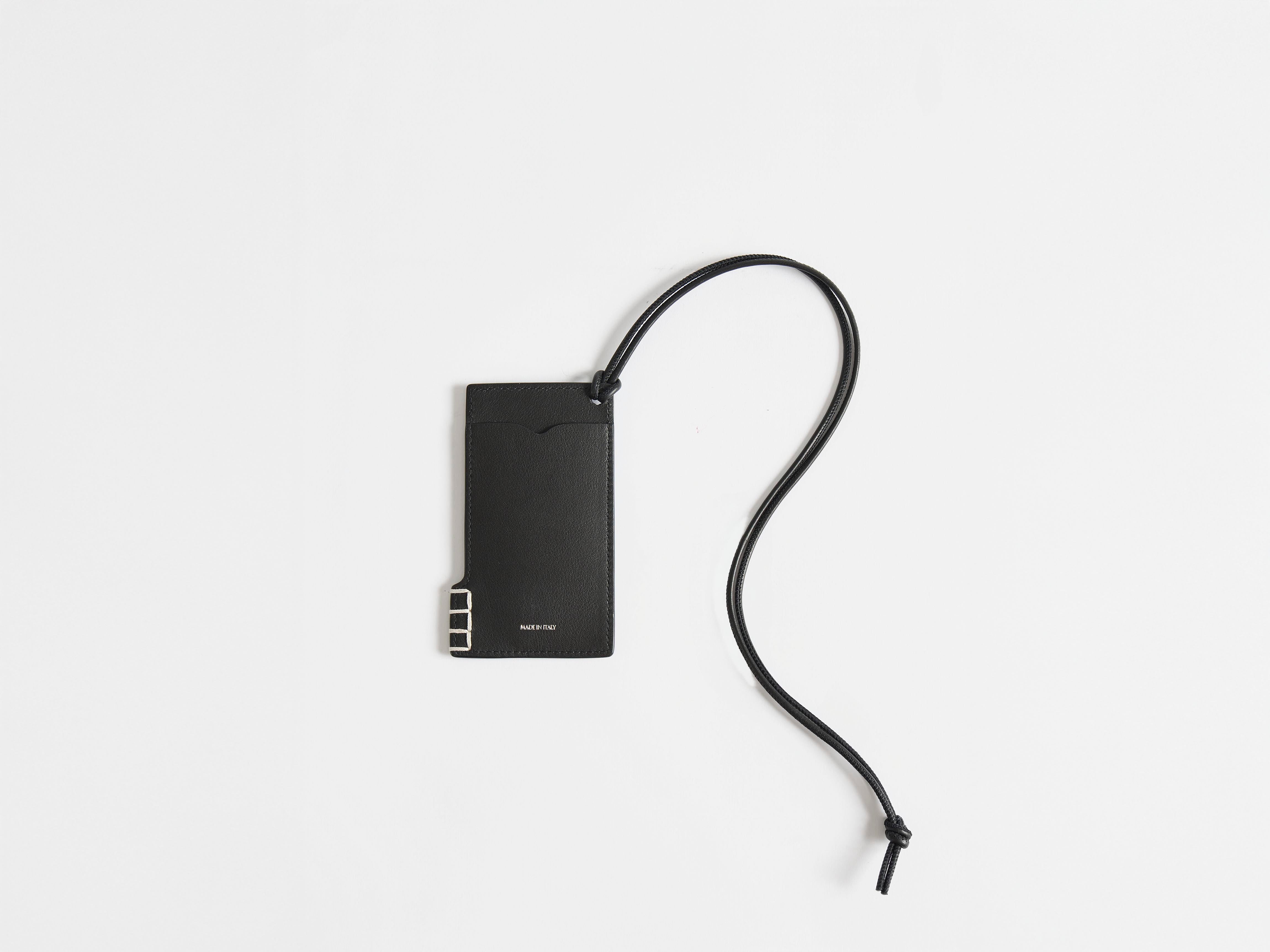 J.W.Anderson Loafer Pouch Schwarz Leder mit Fisch Kamm