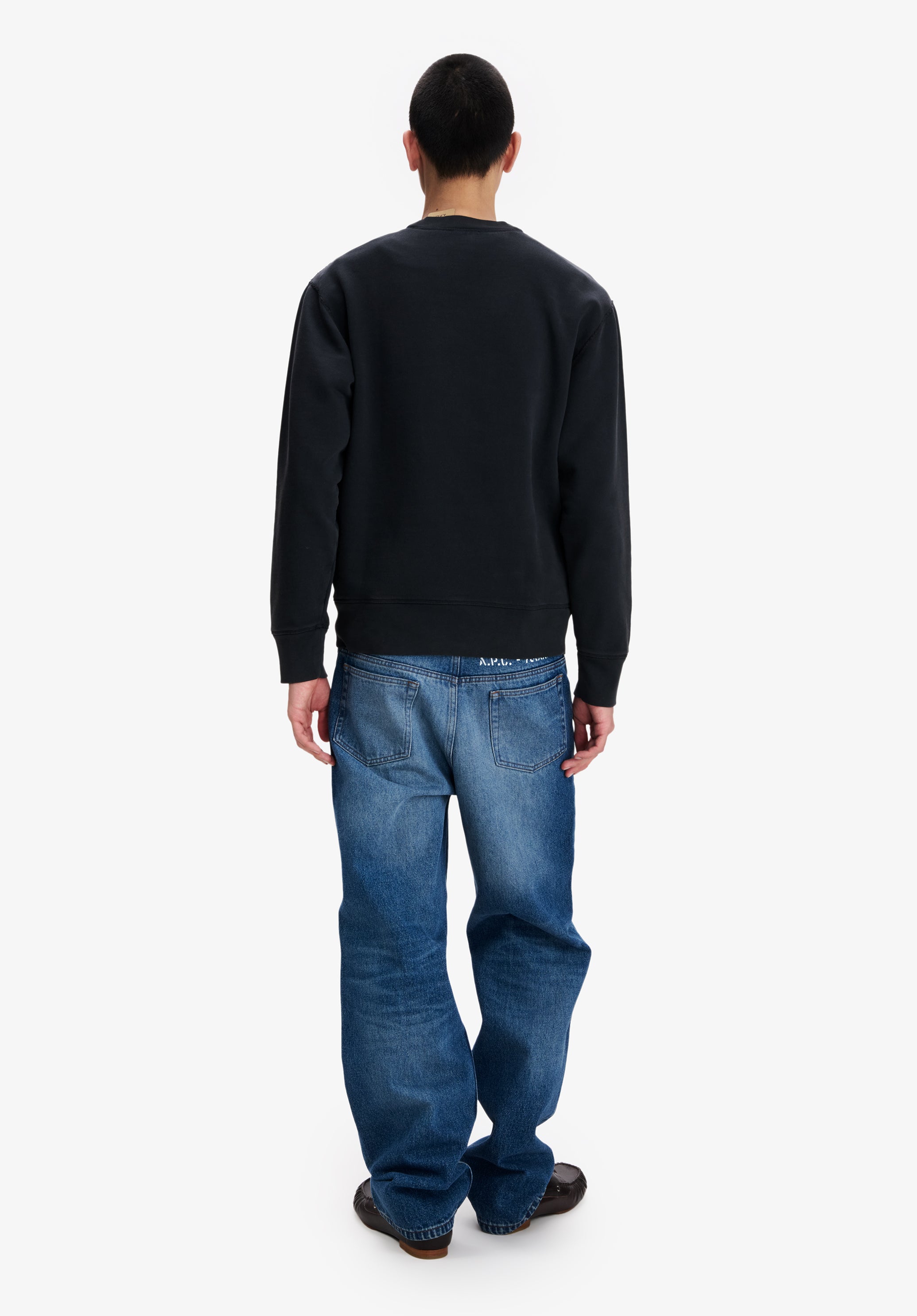 A.P.C. Garten-Logo Sweatshirt schwarz Bio-Baumwolle
