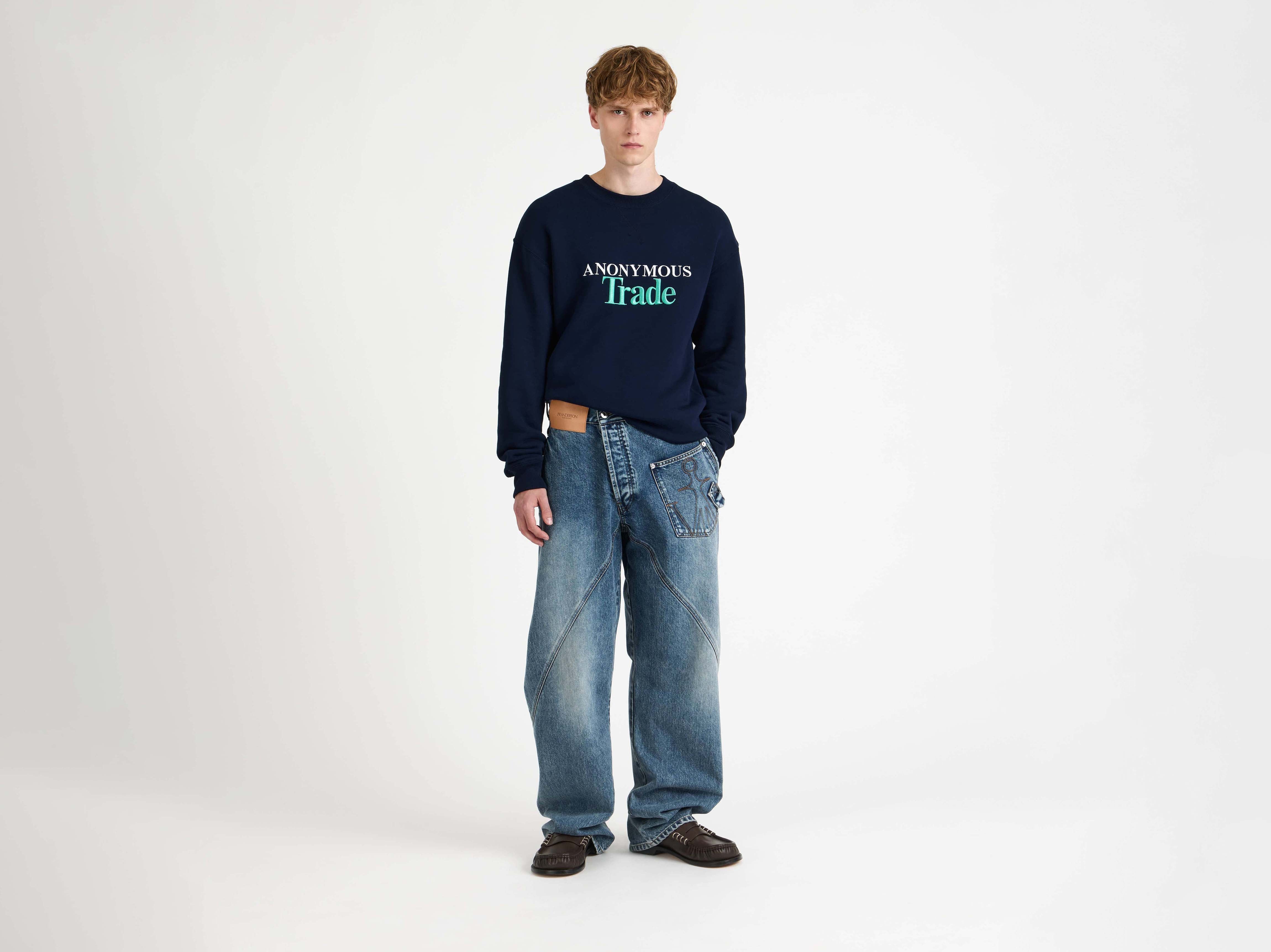 J.W.Anderson Anonymous Trade Sweatshirt Navy Herren