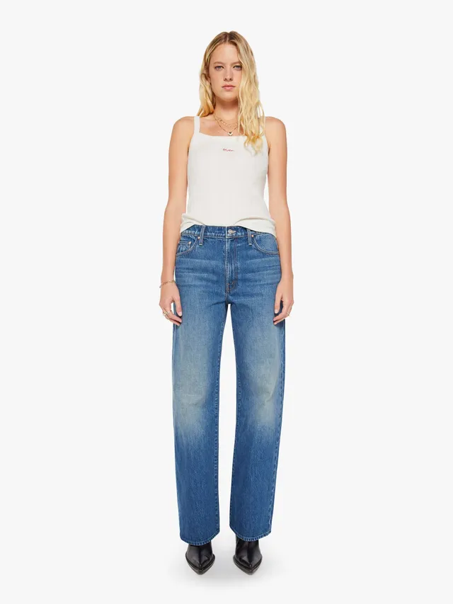 Mother The Dodger Flood Jeans Green Thumb Blau