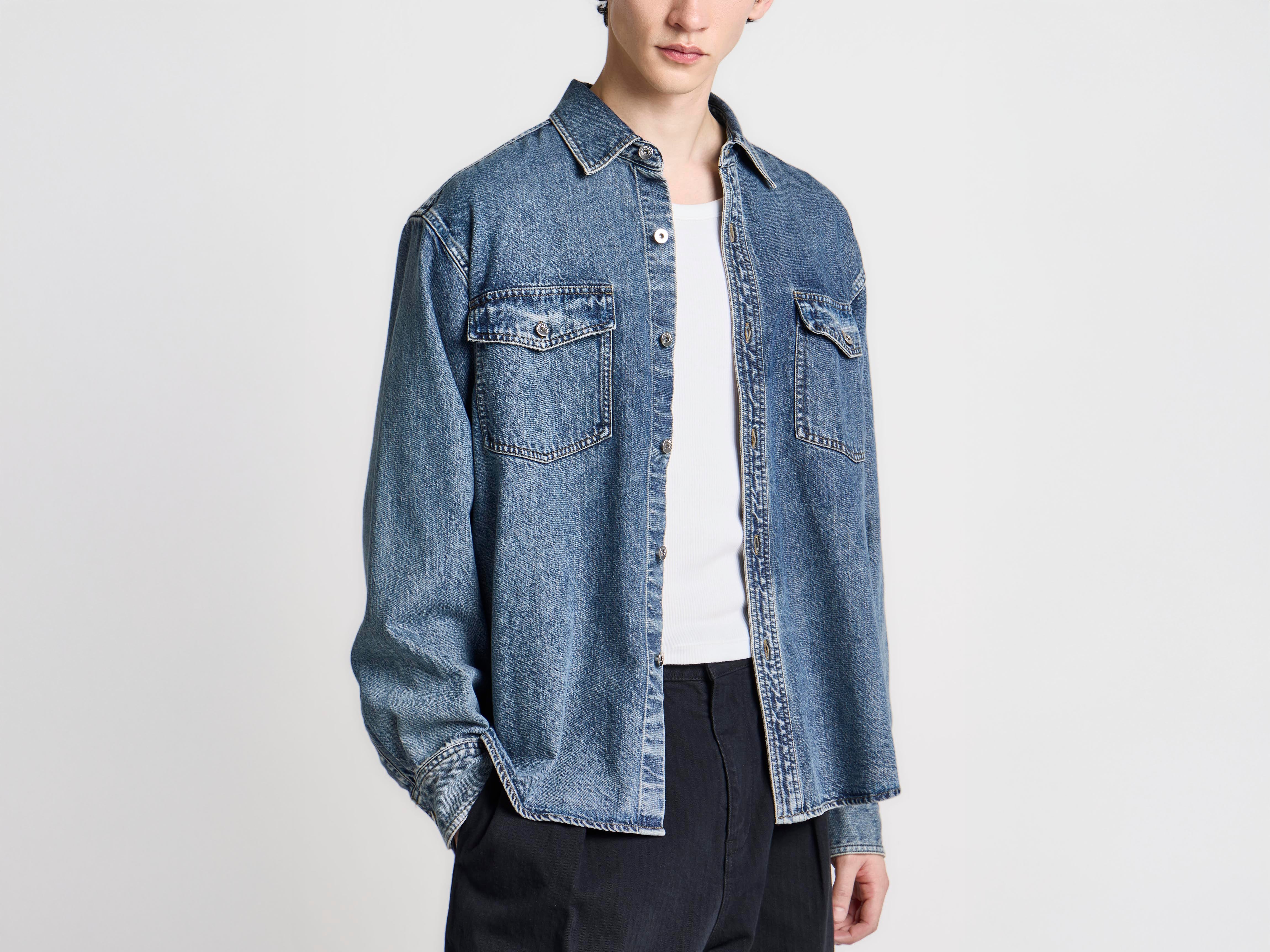 J.W.Anderson Denim Overshirt Mid Blue Jeanshemd Herren