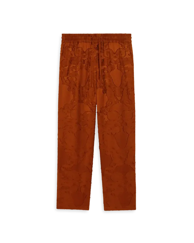 Drôle De Monsieur Jacquard Hose Dunkelorange Viskose