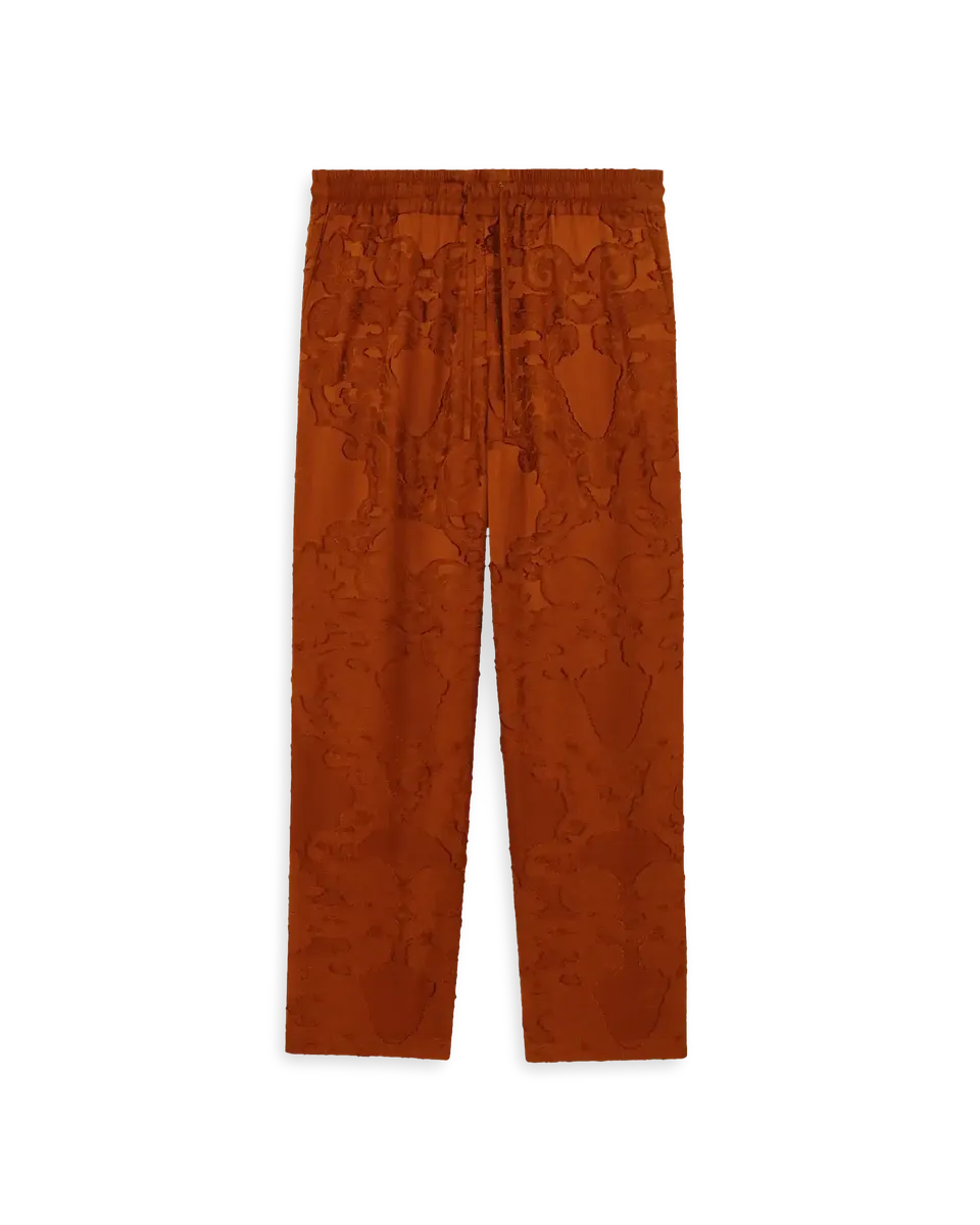 Drôle De Monsieur Jacquard Hose Dunkelorange Viskose
